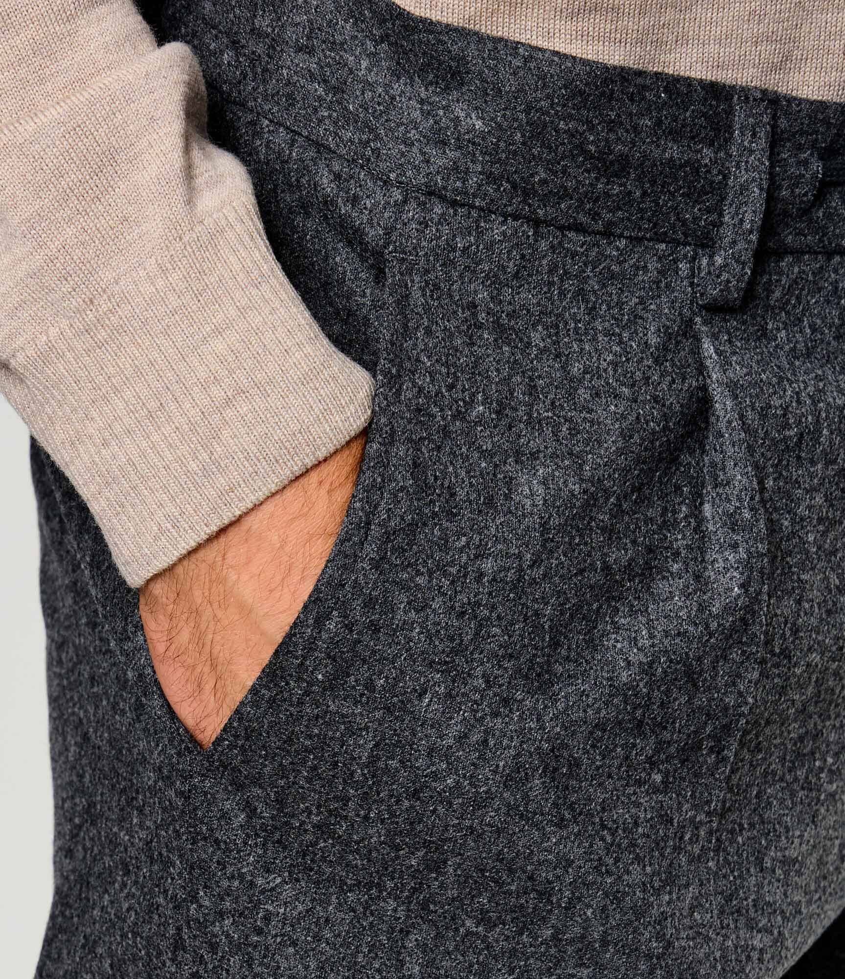 Gran Sasso De lână pantaloni chino | Tapered fit