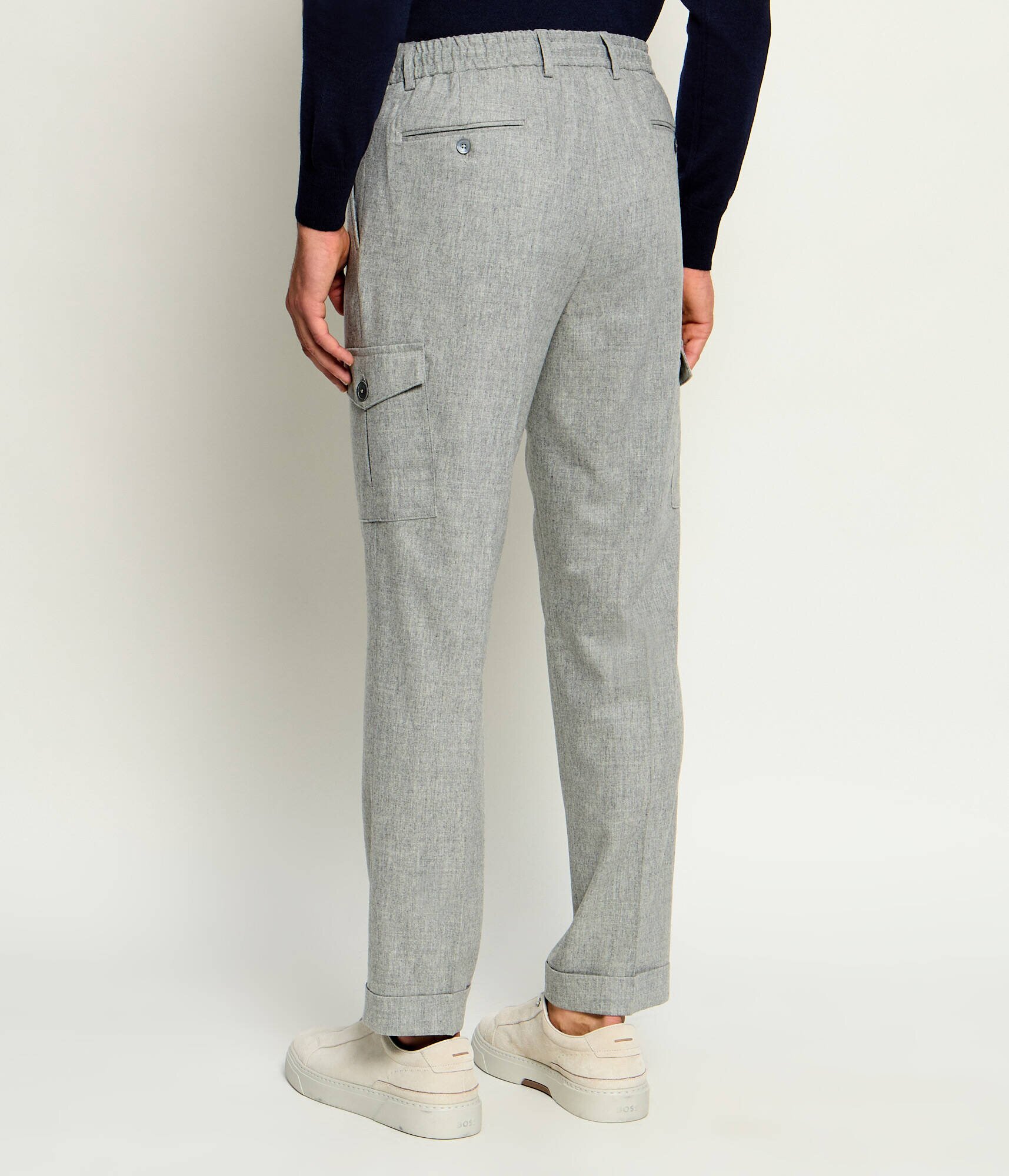 Gran Sasso De lână pantaloni chino | Tapered fit
