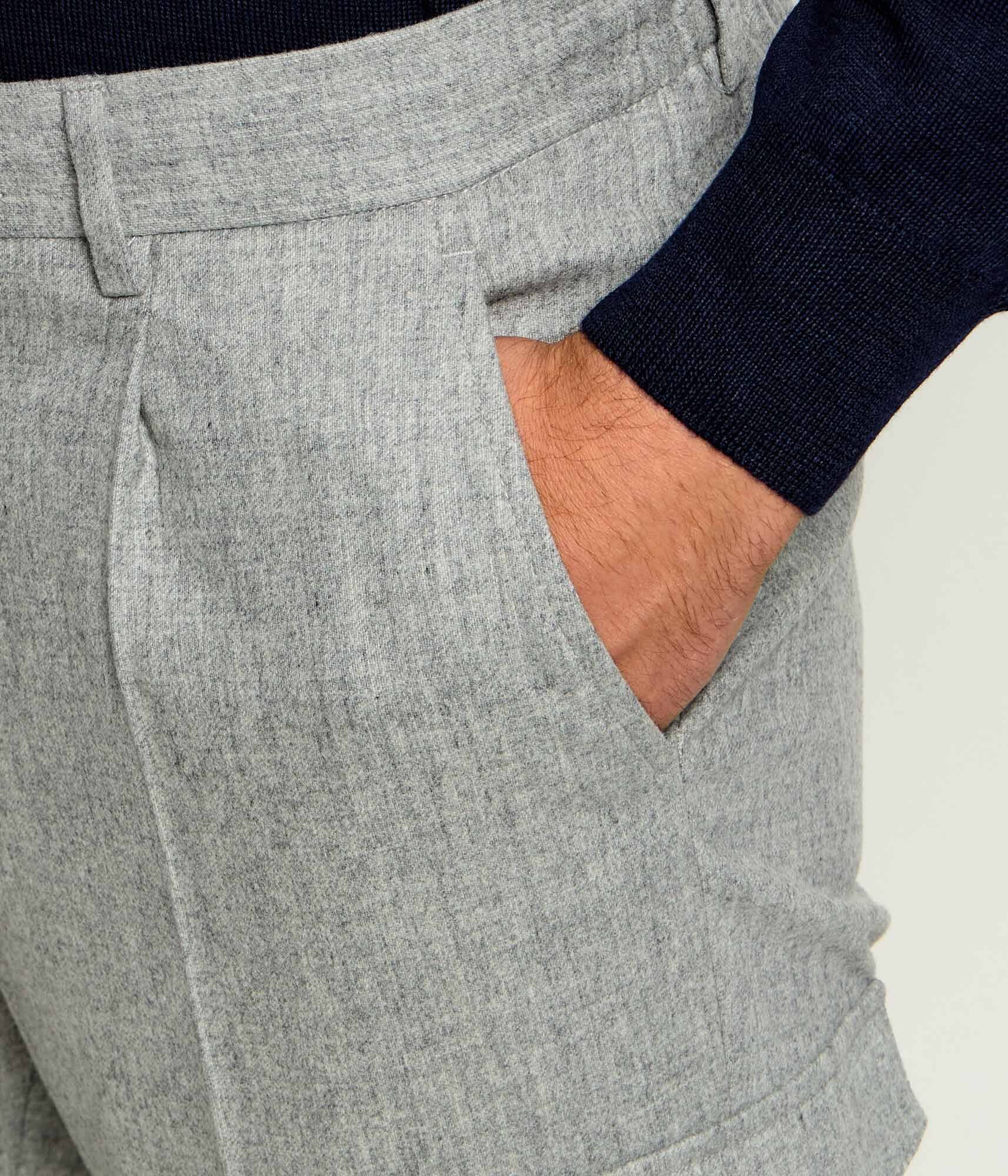 Gran Sasso De lână pantaloni chino | Tapered fit