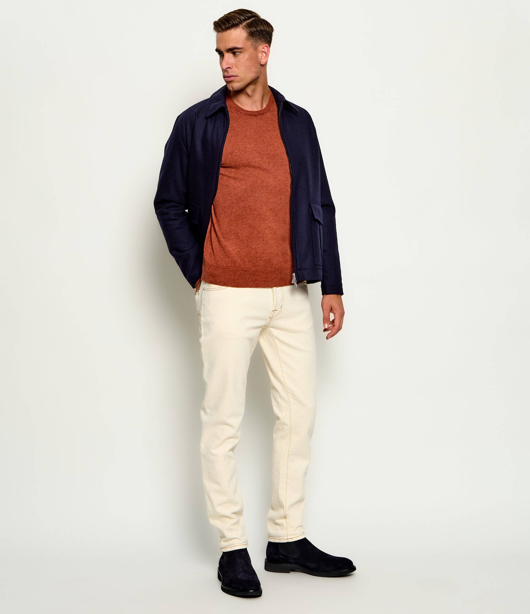 Gran Sasso De lână pulover | Slim Fit cu adaos de cașmir