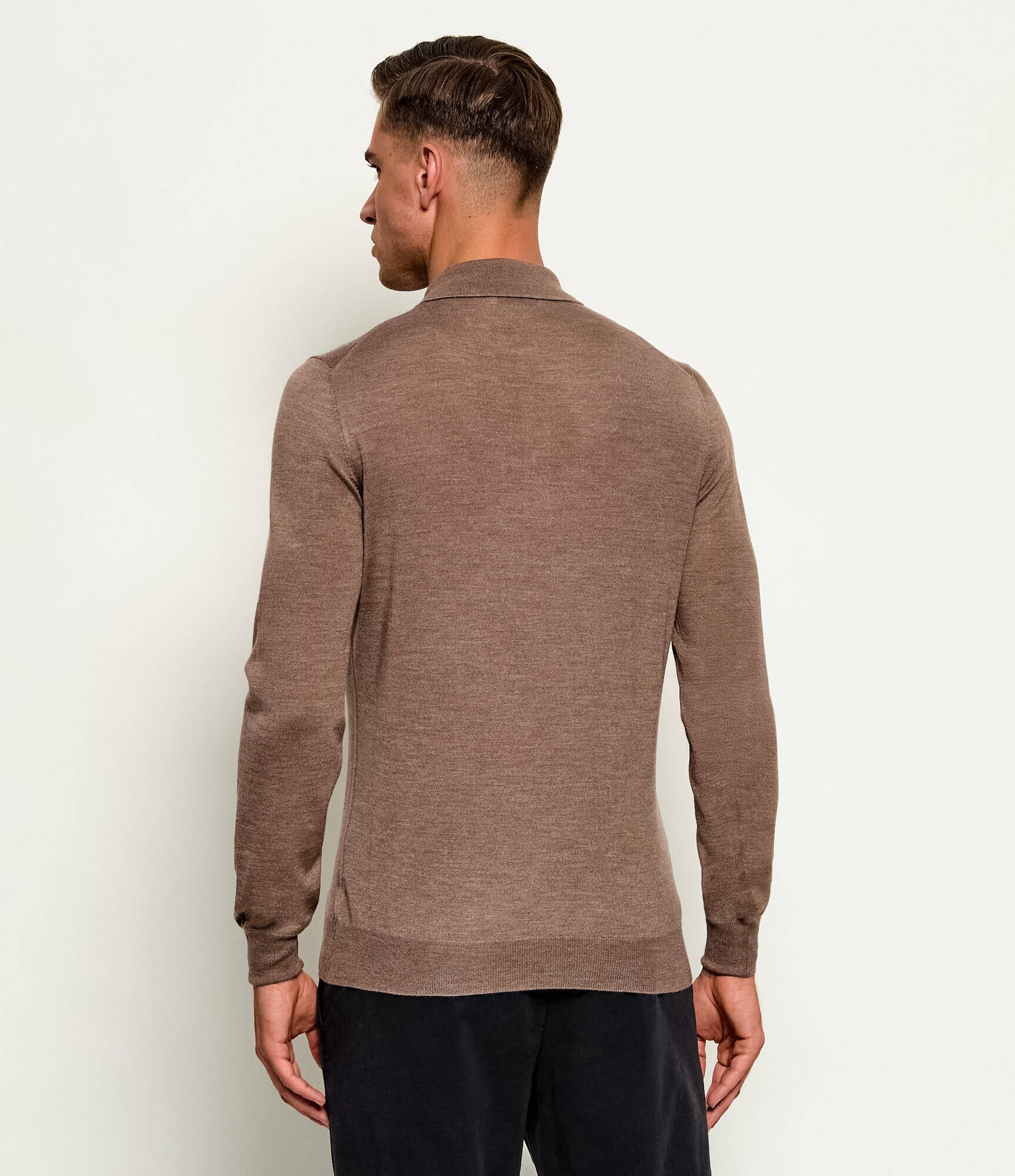 Gran Sasso De lână pulover Tennis | Slim Fit cu adaos de mătase