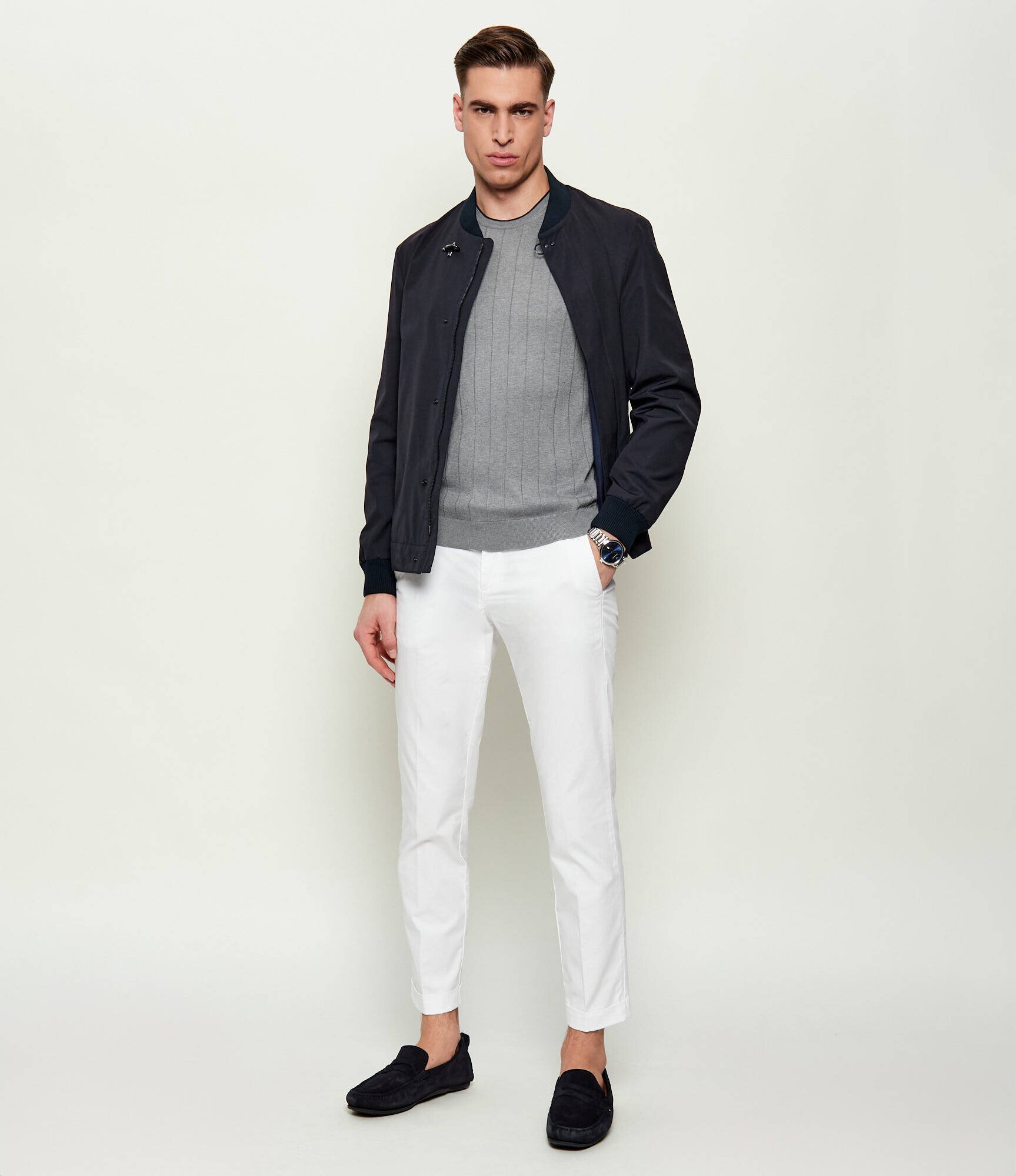 Gran Sasso De mătase pulover | Slim Fit