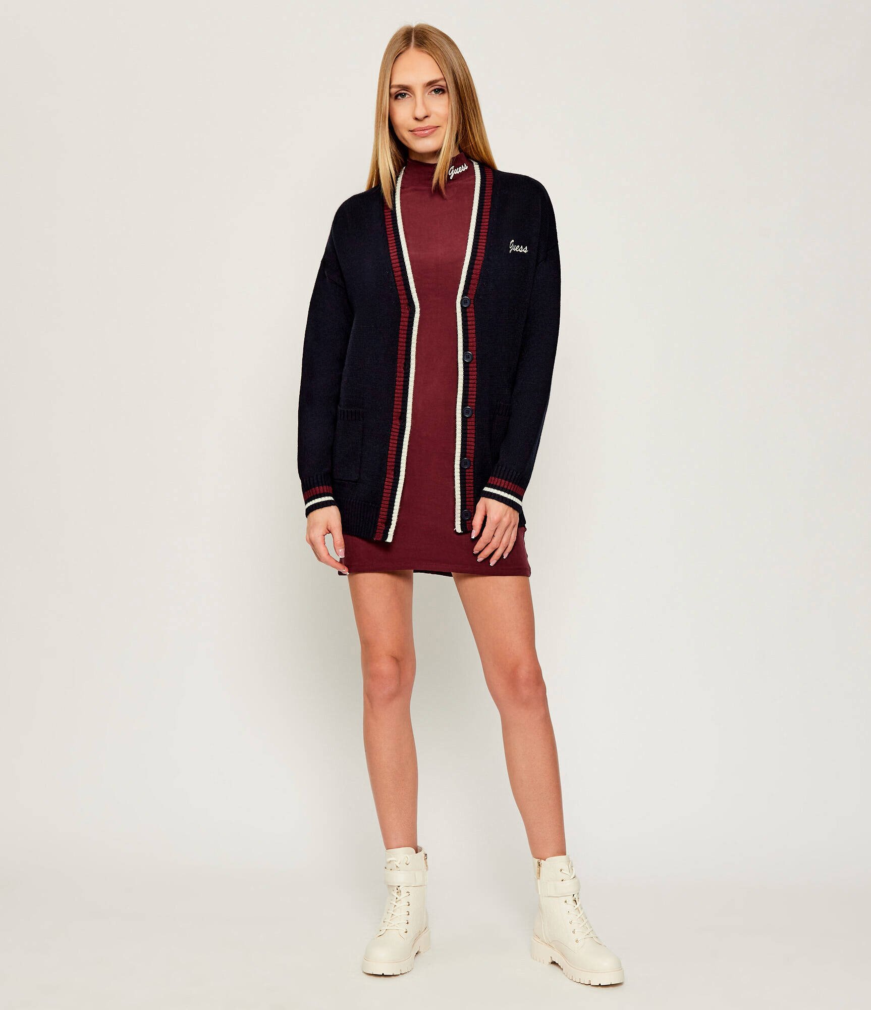GUESS ACTIVE Cardigan SABINA | Oversize fit cu adaos de lână