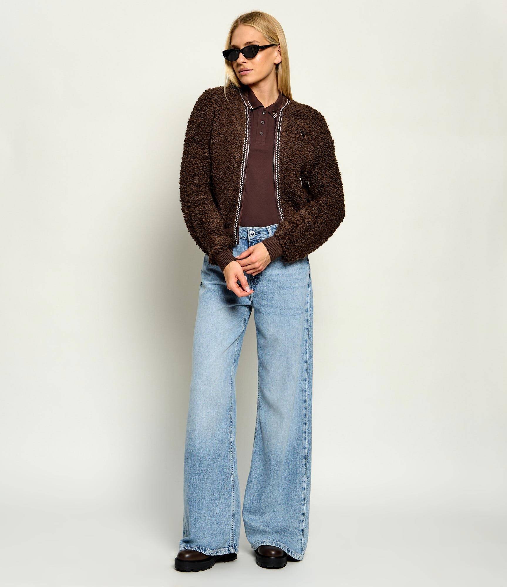 GUESS ACTIVE Din fleece geacă bomber Emma | regular fit cu adaos de lână