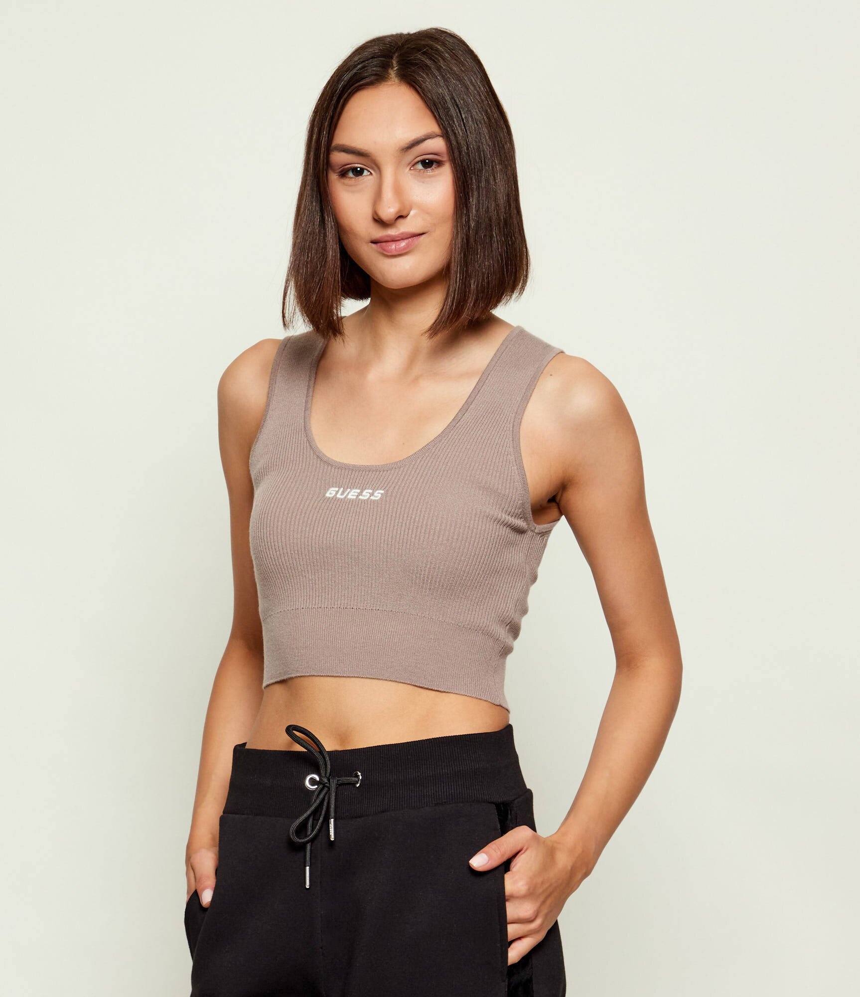 GUESS ACTIVE Top FLAMINIA | Cropped Fit cu adaos de lână