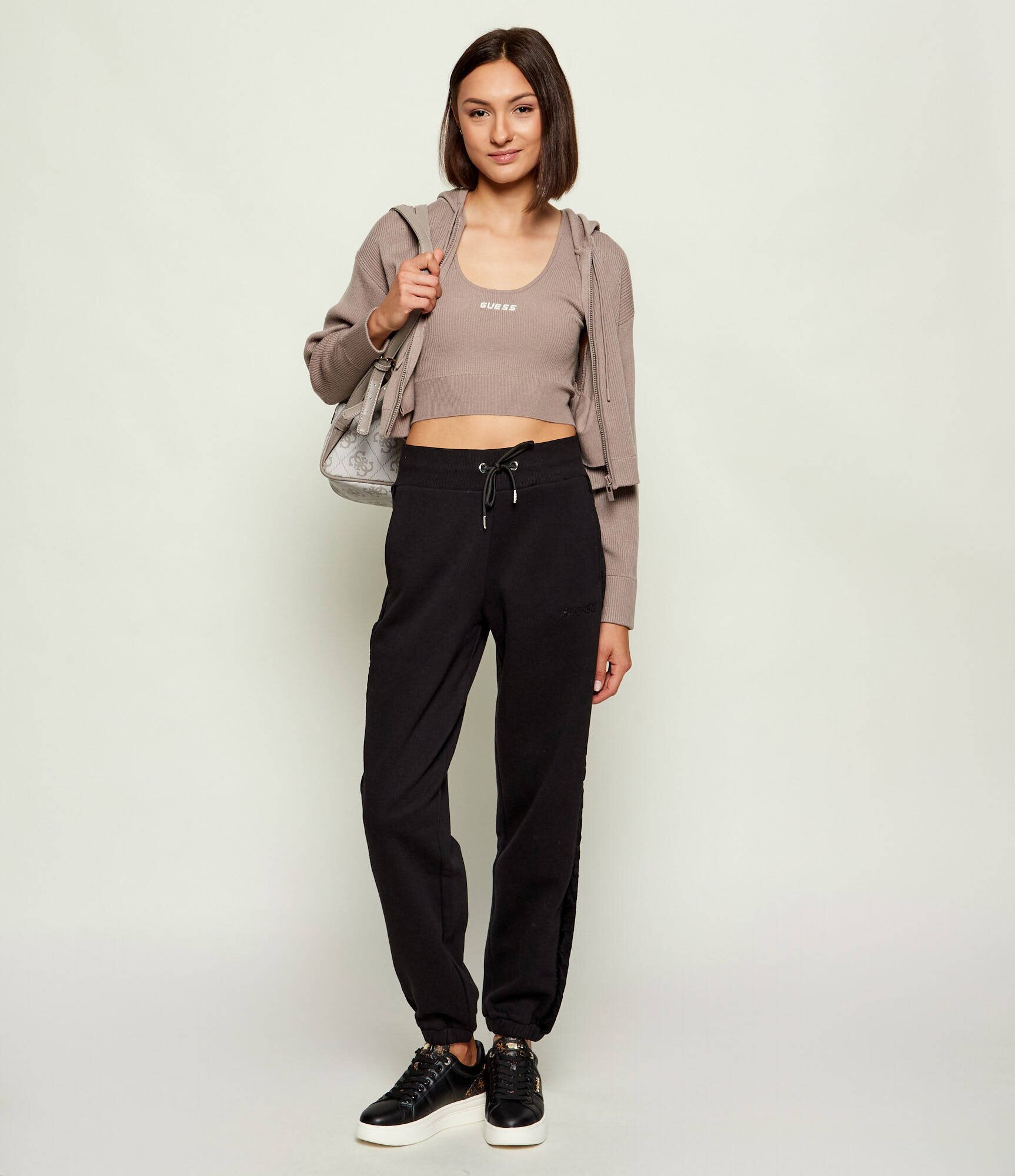 GUESS ACTIVE Top FLAMINIA | Cropped Fit cu adaos de lână