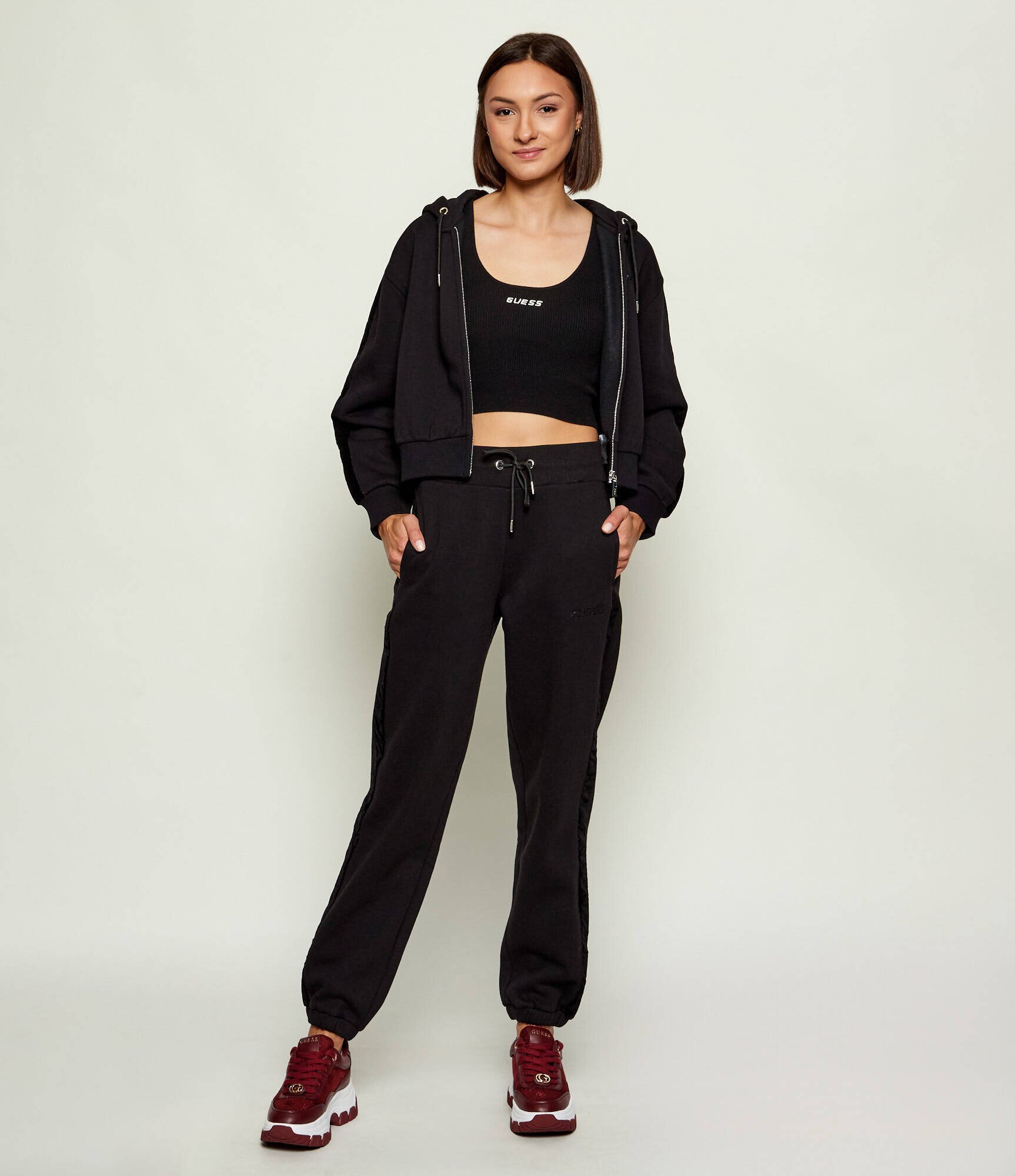 GUESS ACTIVE Top FLAMINIA | Cropped Fit cu adaos de lână