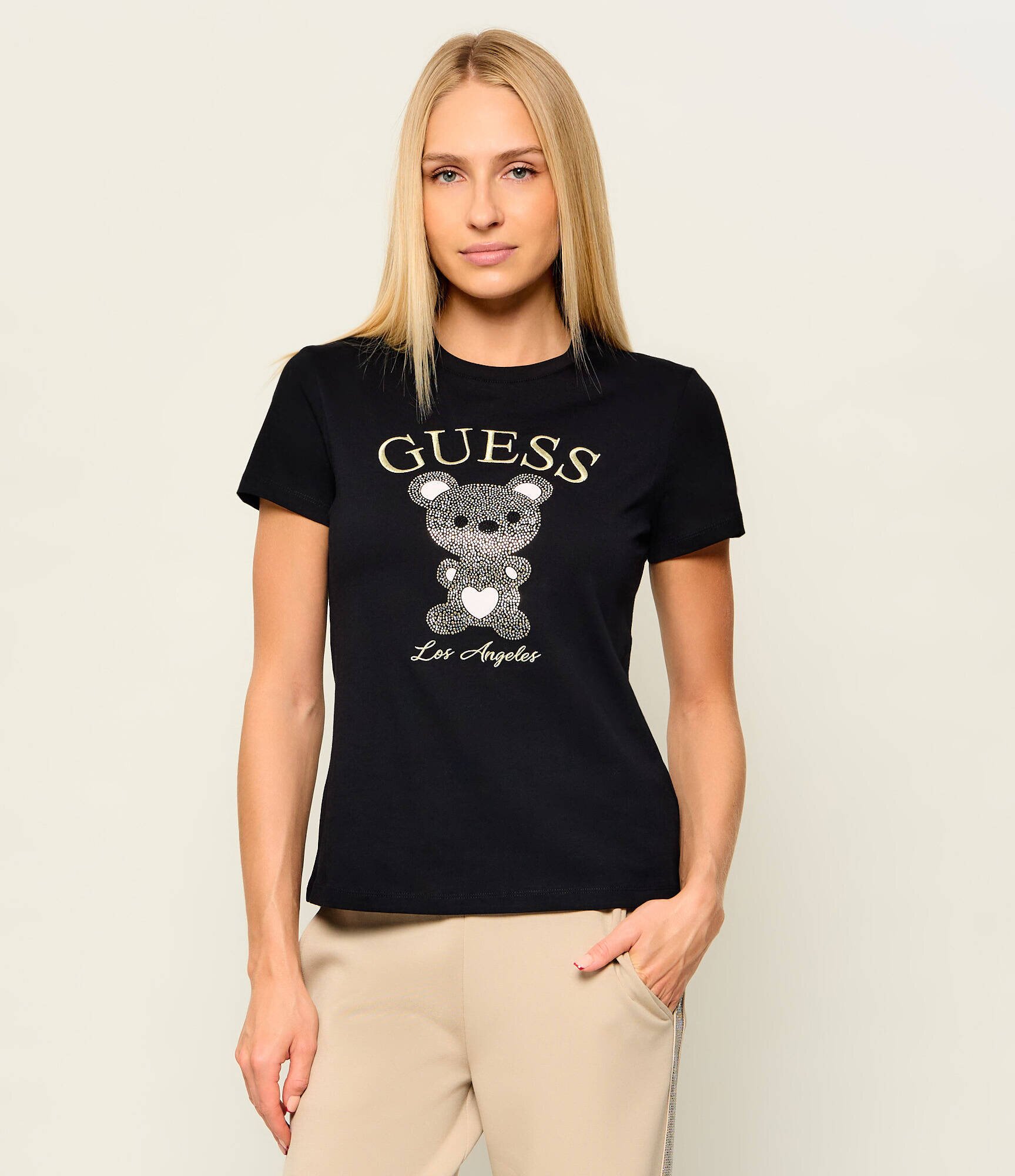 GUESS ACTIVE Tricou Rhinestones Mini Bear | regular fit