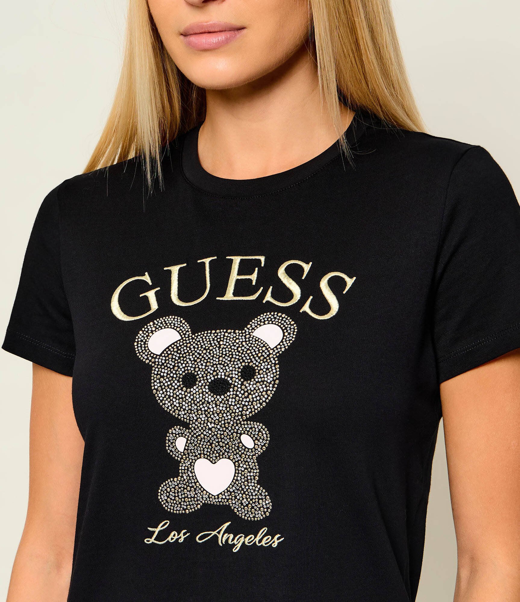 GUESS ACTIVE Tricou Rhinestones Mini Bear | regular fit