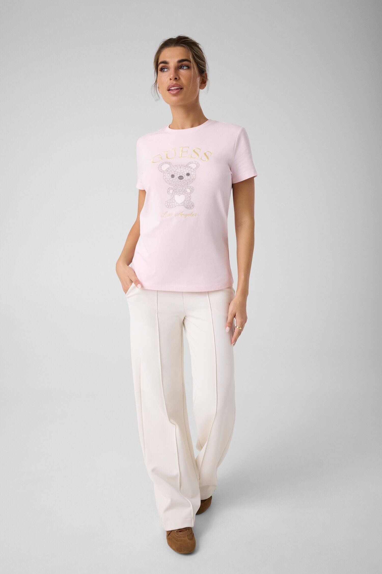 GUESS ACTIVE Tricou Rhinestones Mini Bear | regular fit