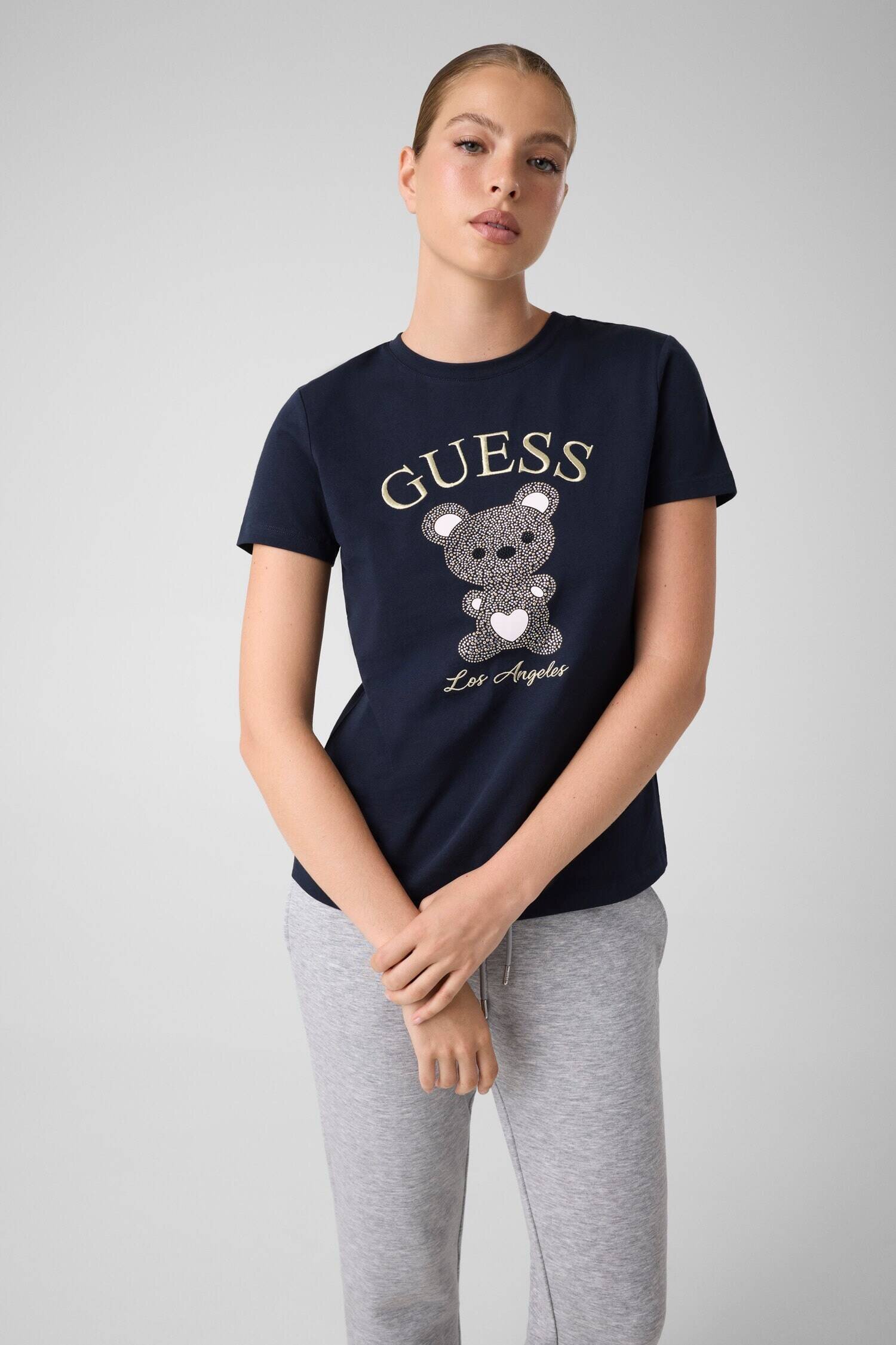 GUESS ACTIVE Tricou Rhinestones Mini Bear | regular fit