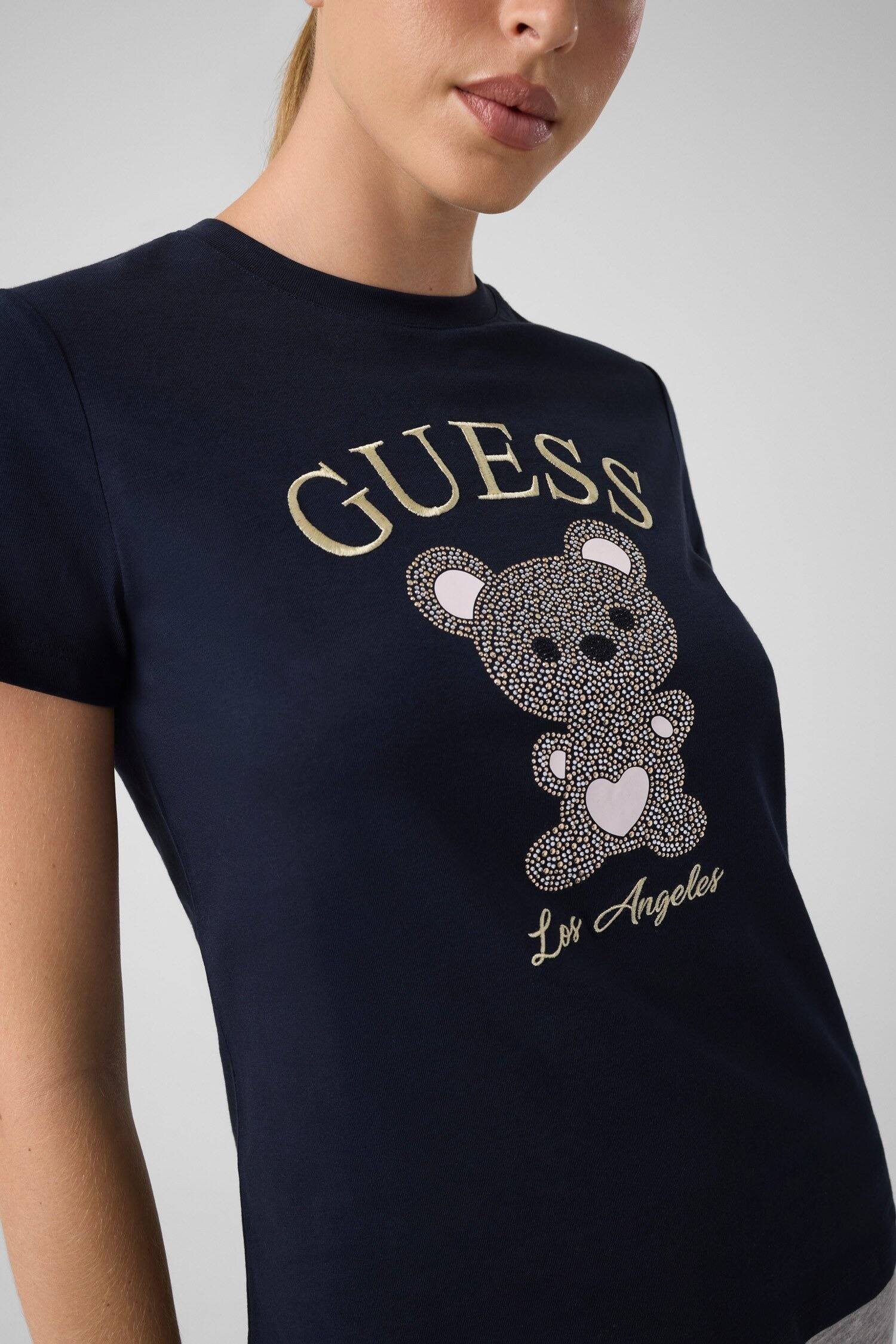 GUESS ACTIVE Tricou Rhinestones Mini Bear | regular fit