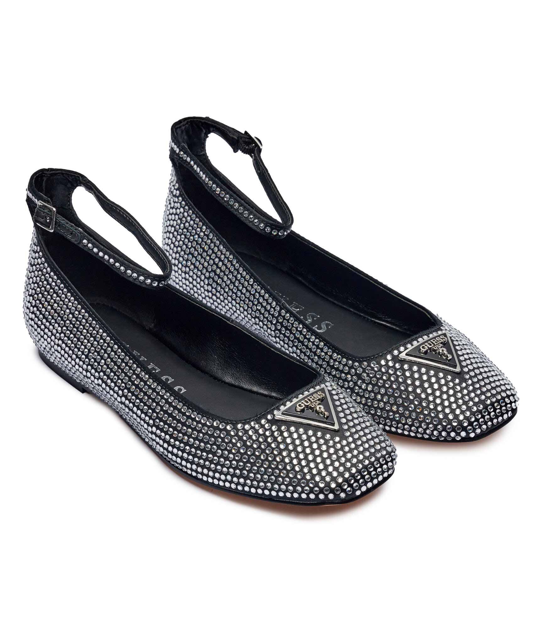 GUESS Balerini Levvise cu adaos de piele