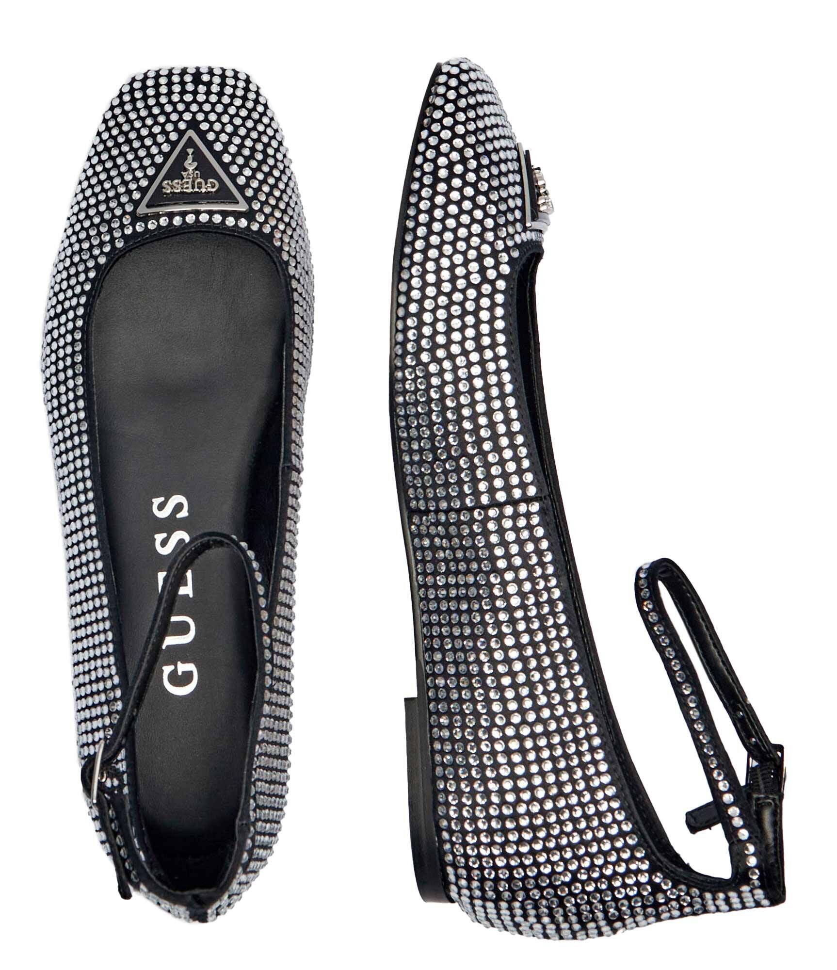 GUESS Balerini Levvise cu adaos de piele