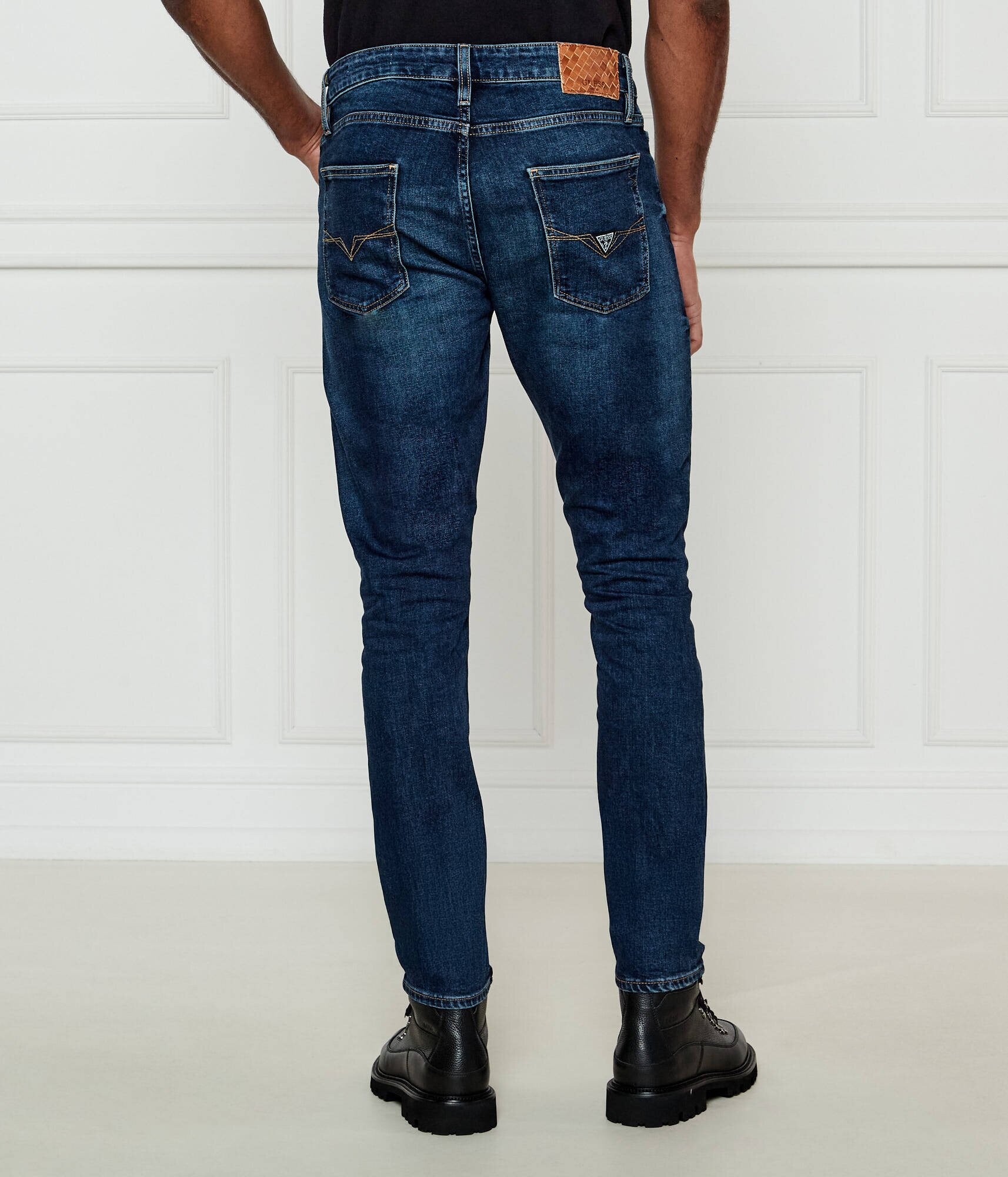 GUESS Blugi CHRIS | Super Skinny fit cu adaos de lână