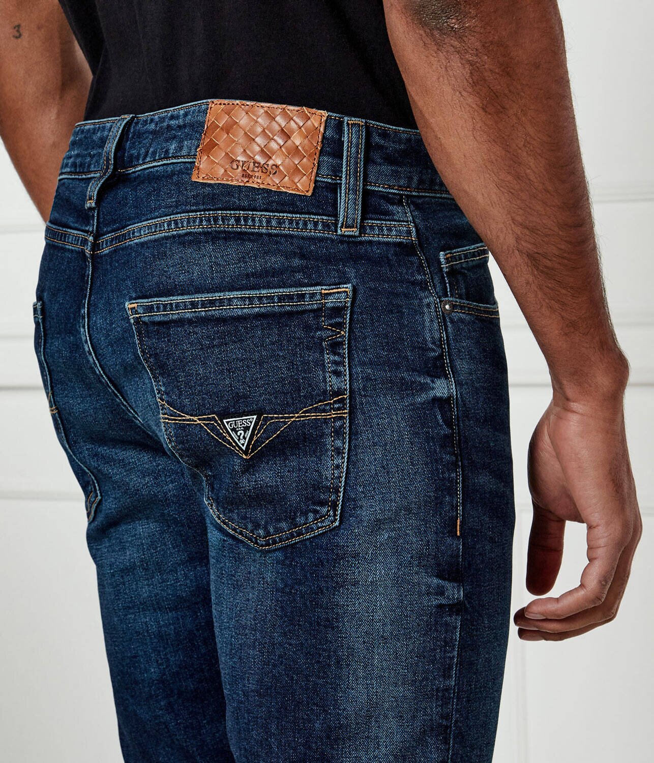 GUESS Blugi CHRIS | Super Skinny fit cu adaos de lână