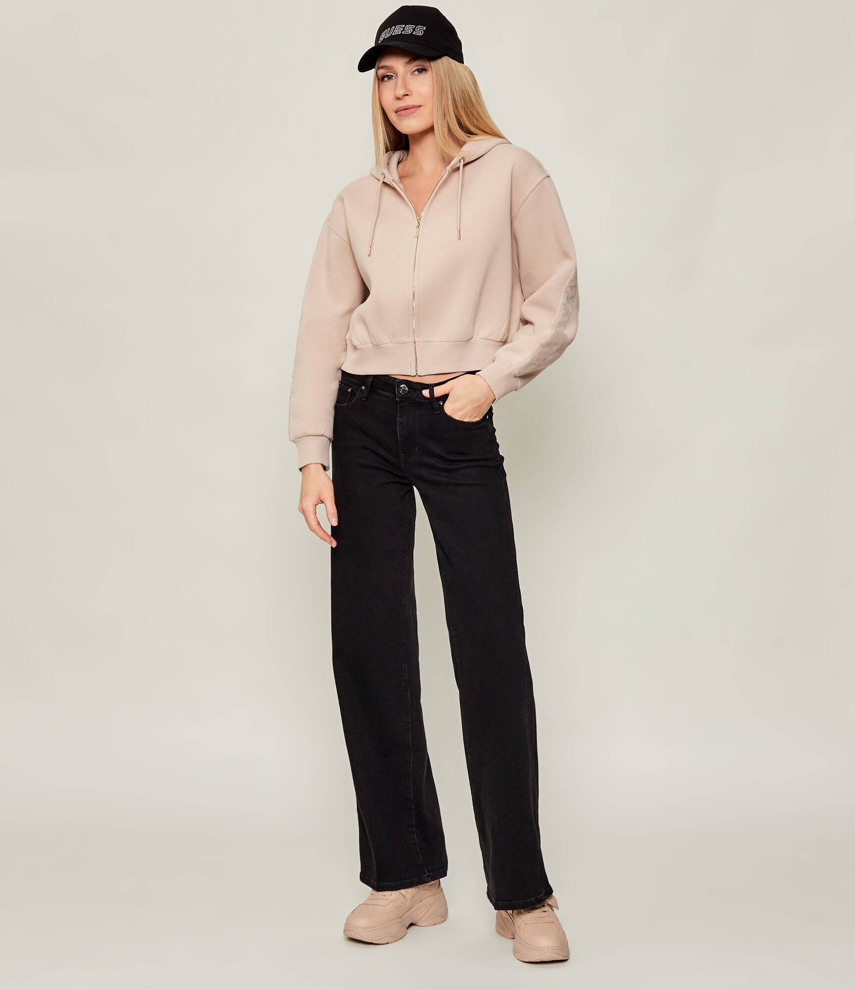 GUESS Blugi SEXY | Palazzo cu adaos de cașmir