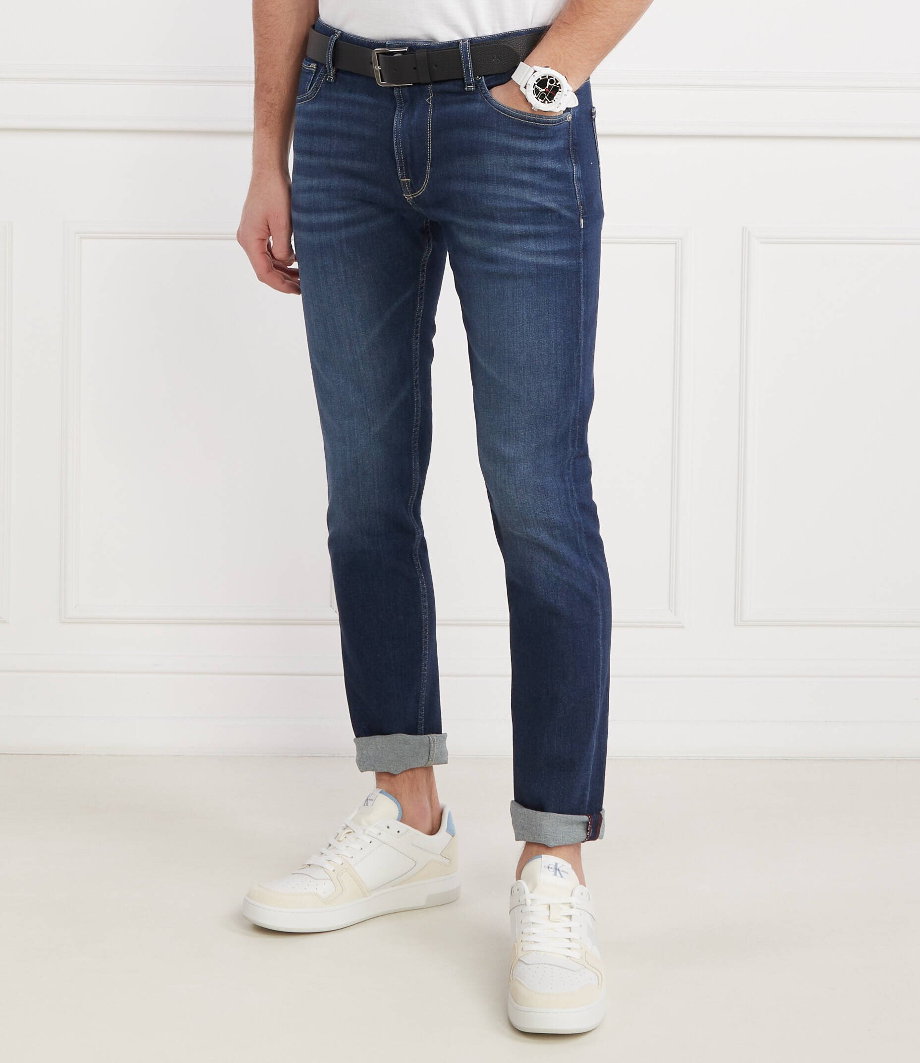 GUESS Blugi | Slim Fit cu adaos de mătase