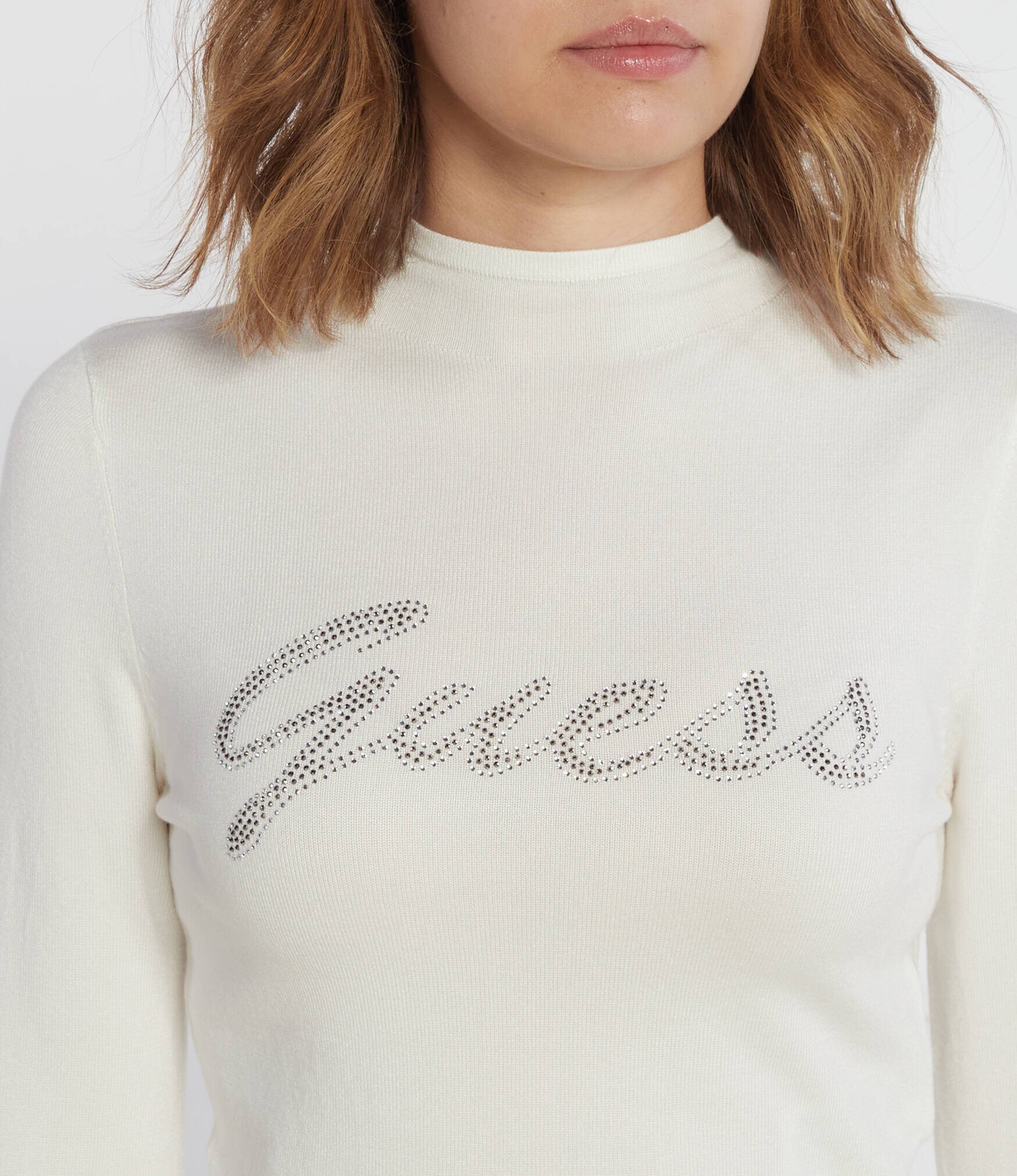 GUESS Bluză RHINESTONE LOGO | Regular Fit