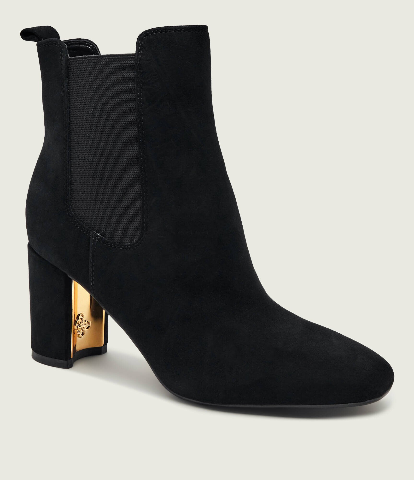 GUESS Botine cu toc Fiery | piele întoarsă