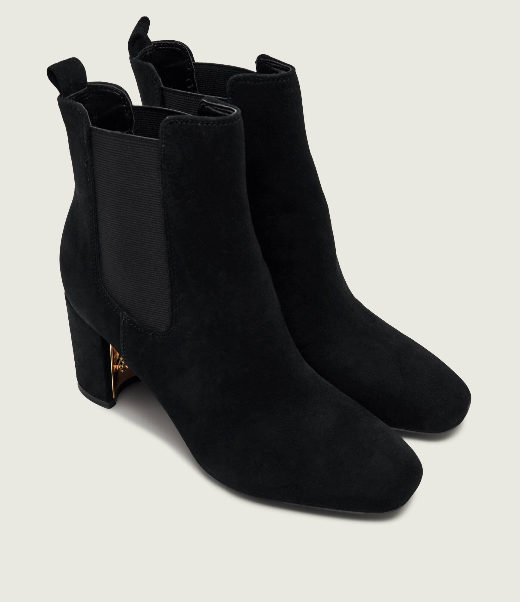 GUESS Botine cu toc Fiery | piele întoarsă