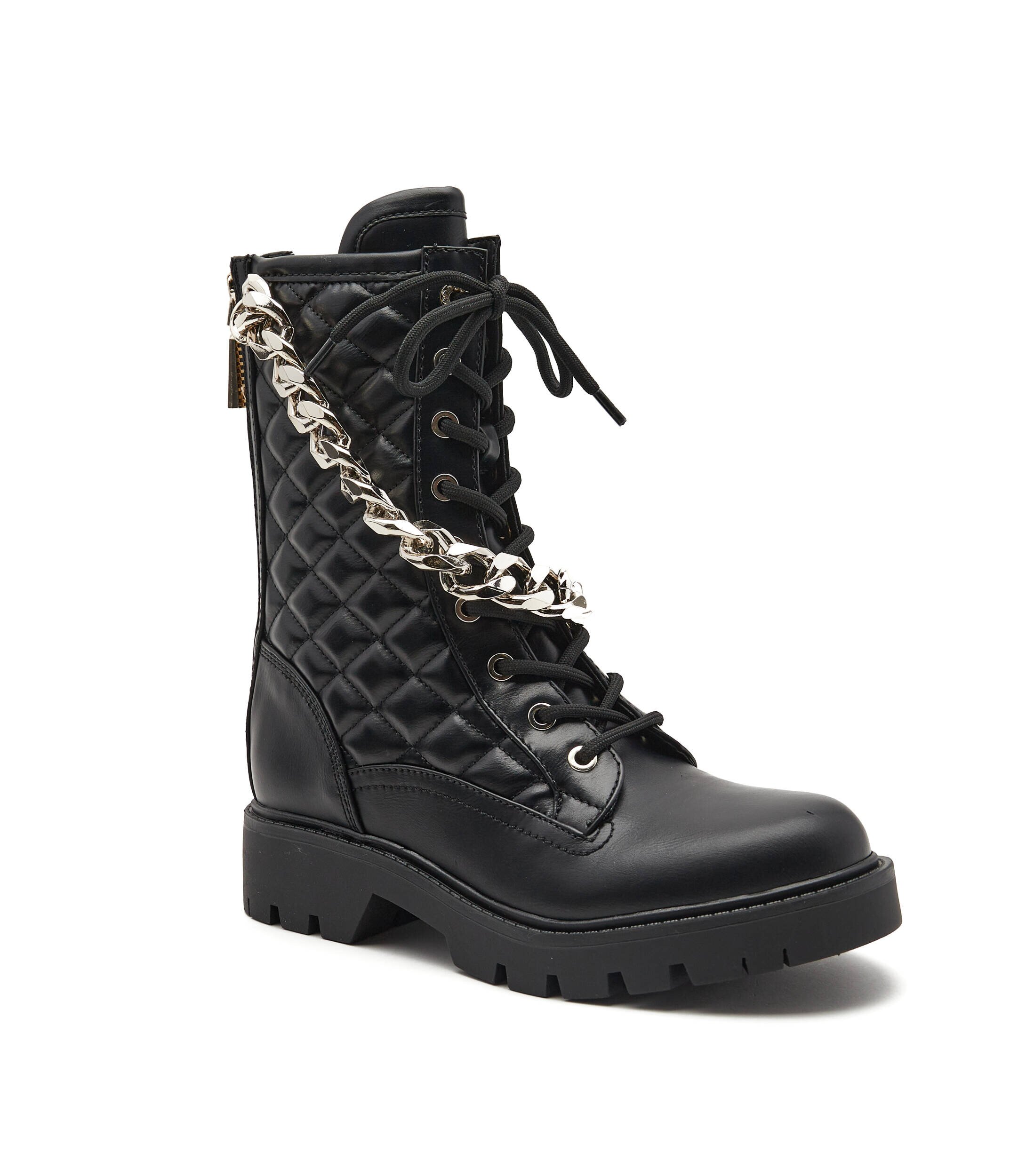 GUESS Botine Riplei cu adaos de piele
