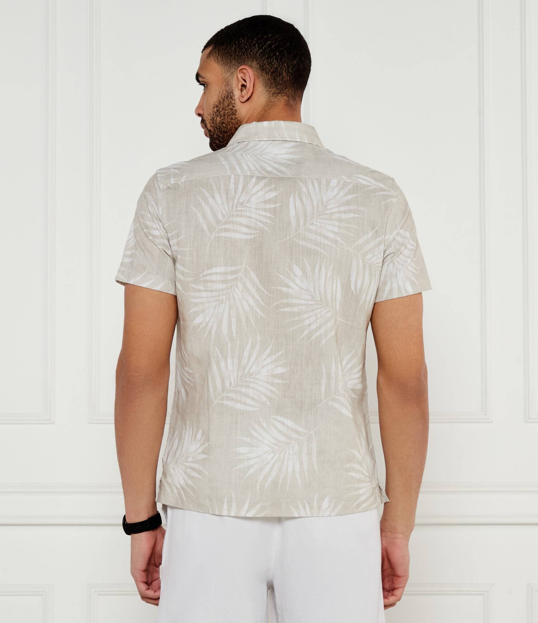 GUESS Cămașă CAMICIE | Regular Fit | cu adaos de in