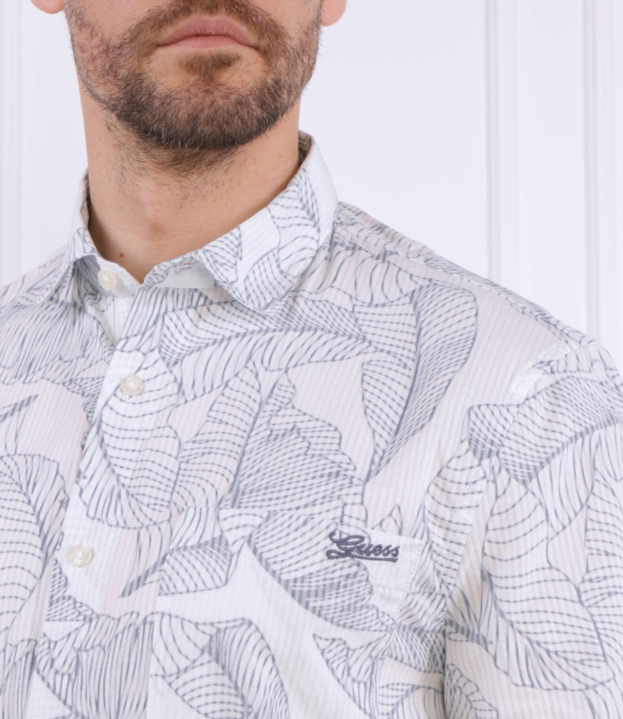 GUESS Cămașă COLLINS STENCIL | Regular Fit