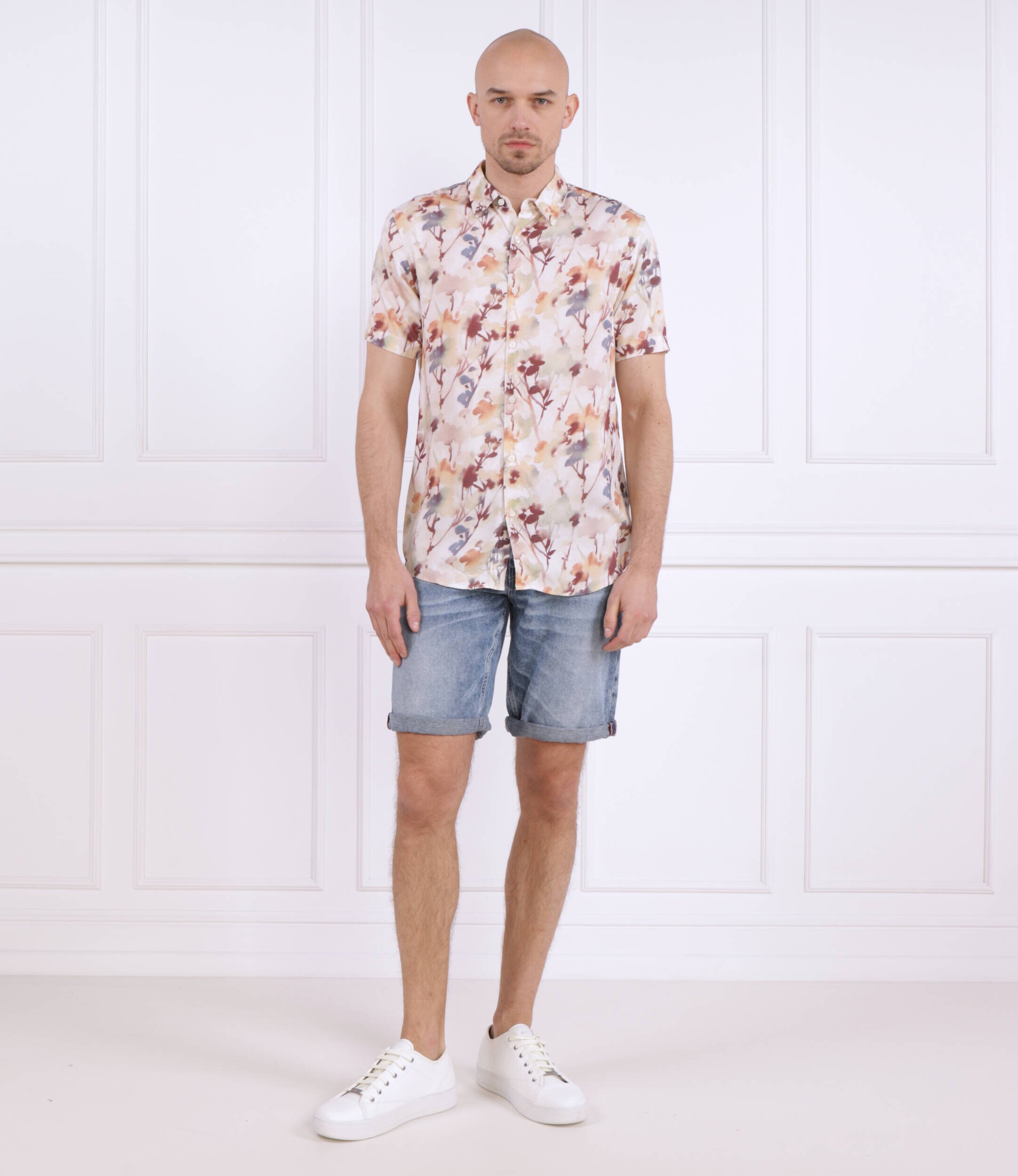 GUESS Cămașă RAYON DSRT POPPY | Slim Fit