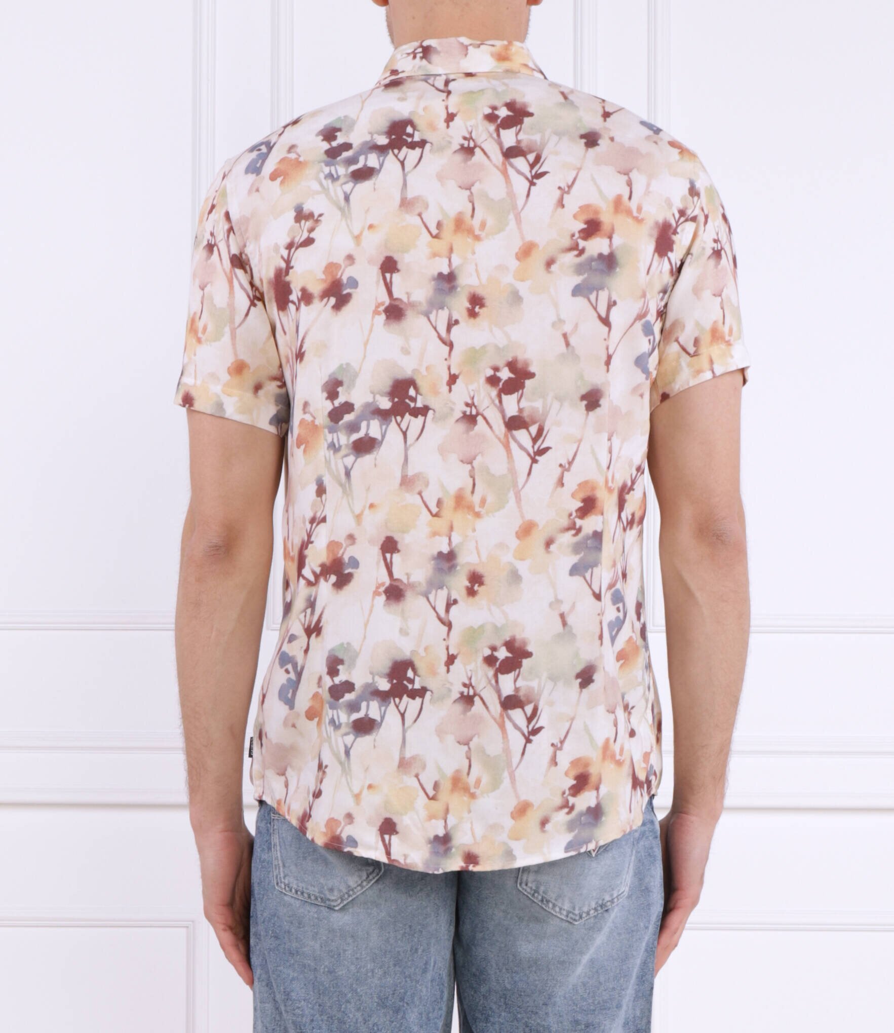 GUESS Cămașă RAYON DSRT POPPY | Slim Fit