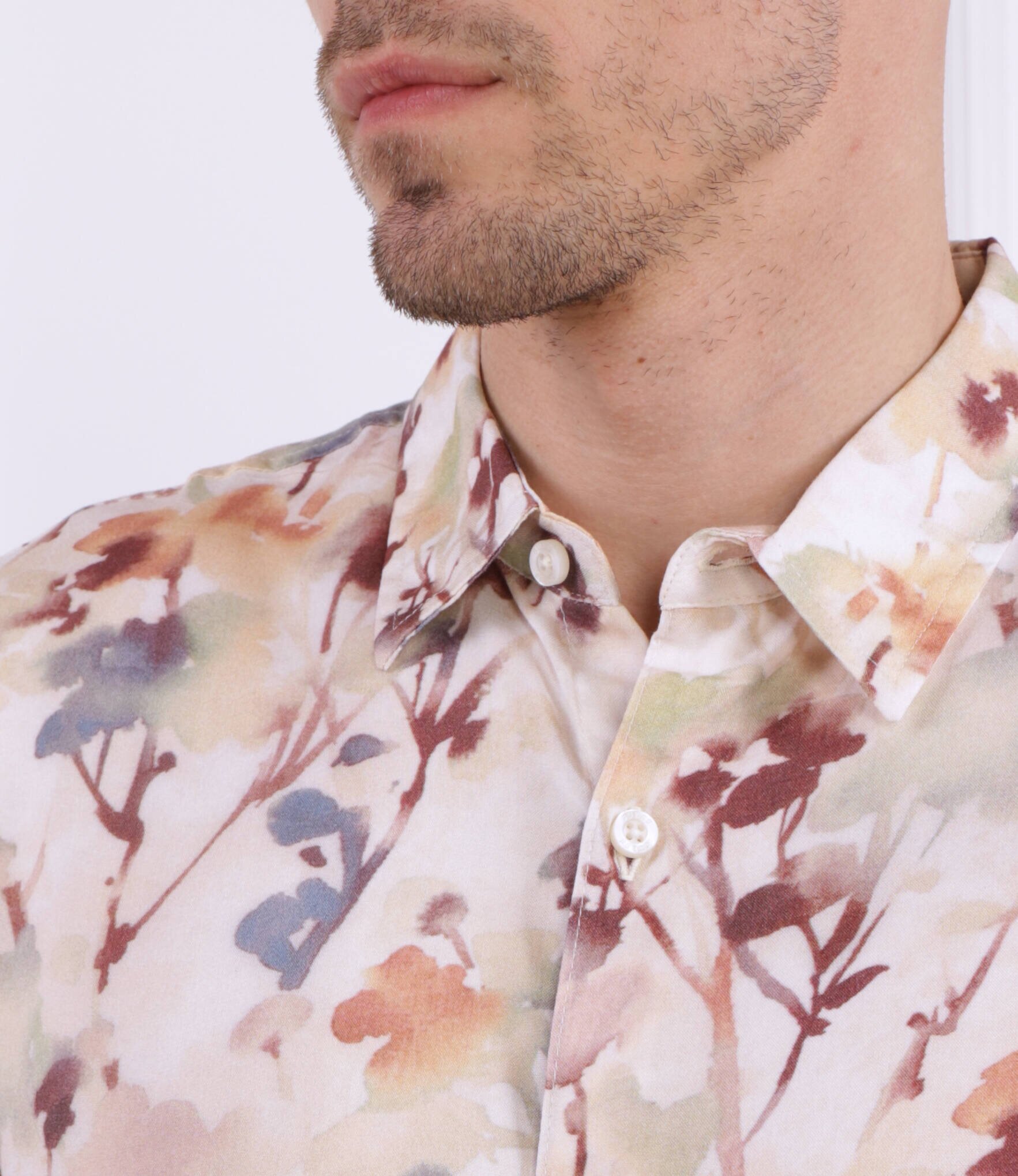 GUESS Cămașă RAYON DSRT POPPY | Slim Fit