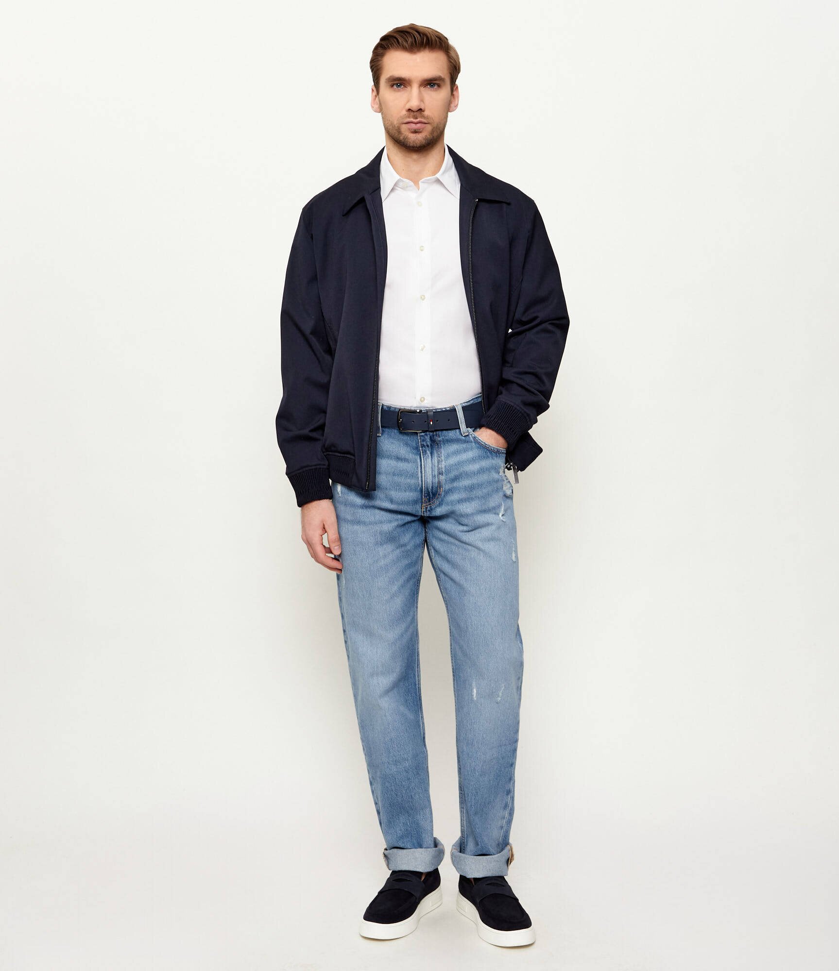 GUESS Cămașă | regular fit | cu adaos de in