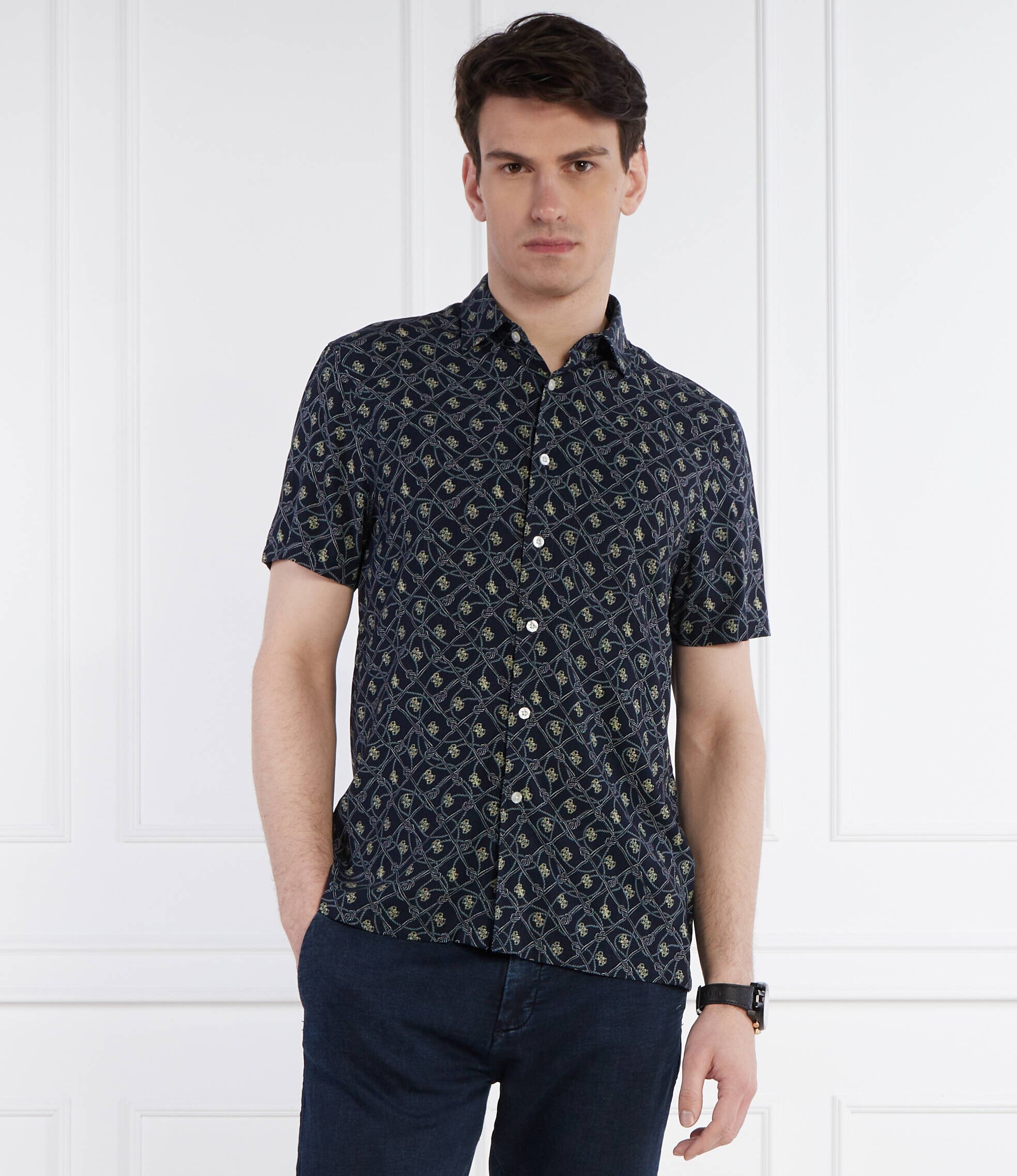 GUESS Cămașă SS COLLIN AOP | Regular Fit