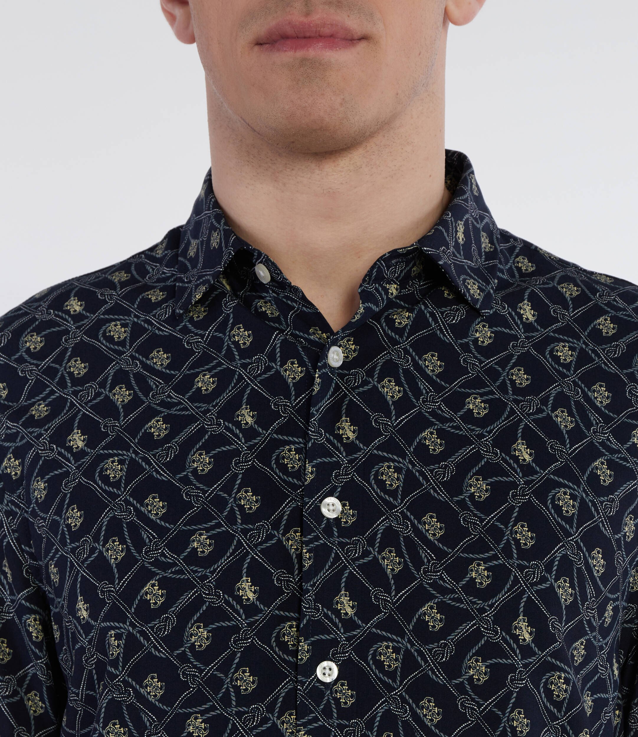 GUESS Cămașă SS COLLIN AOP | Regular Fit