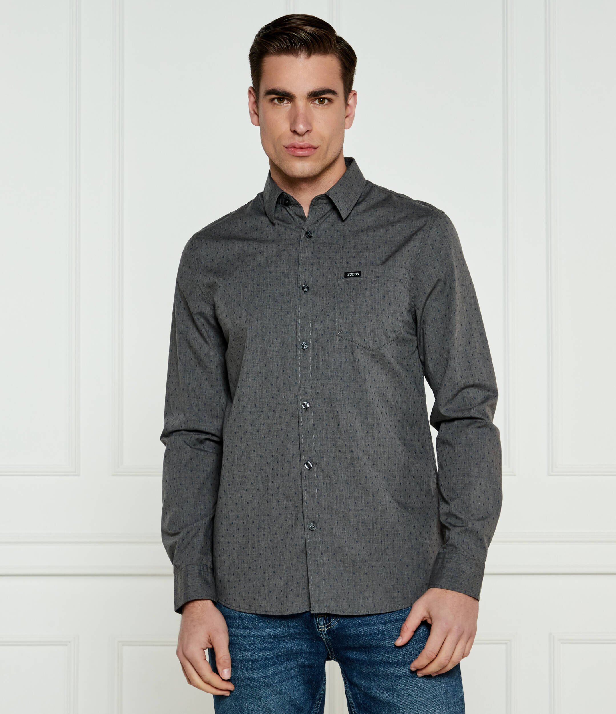 GUESS Cămașă SUNSET MELANGE | Slim Fit