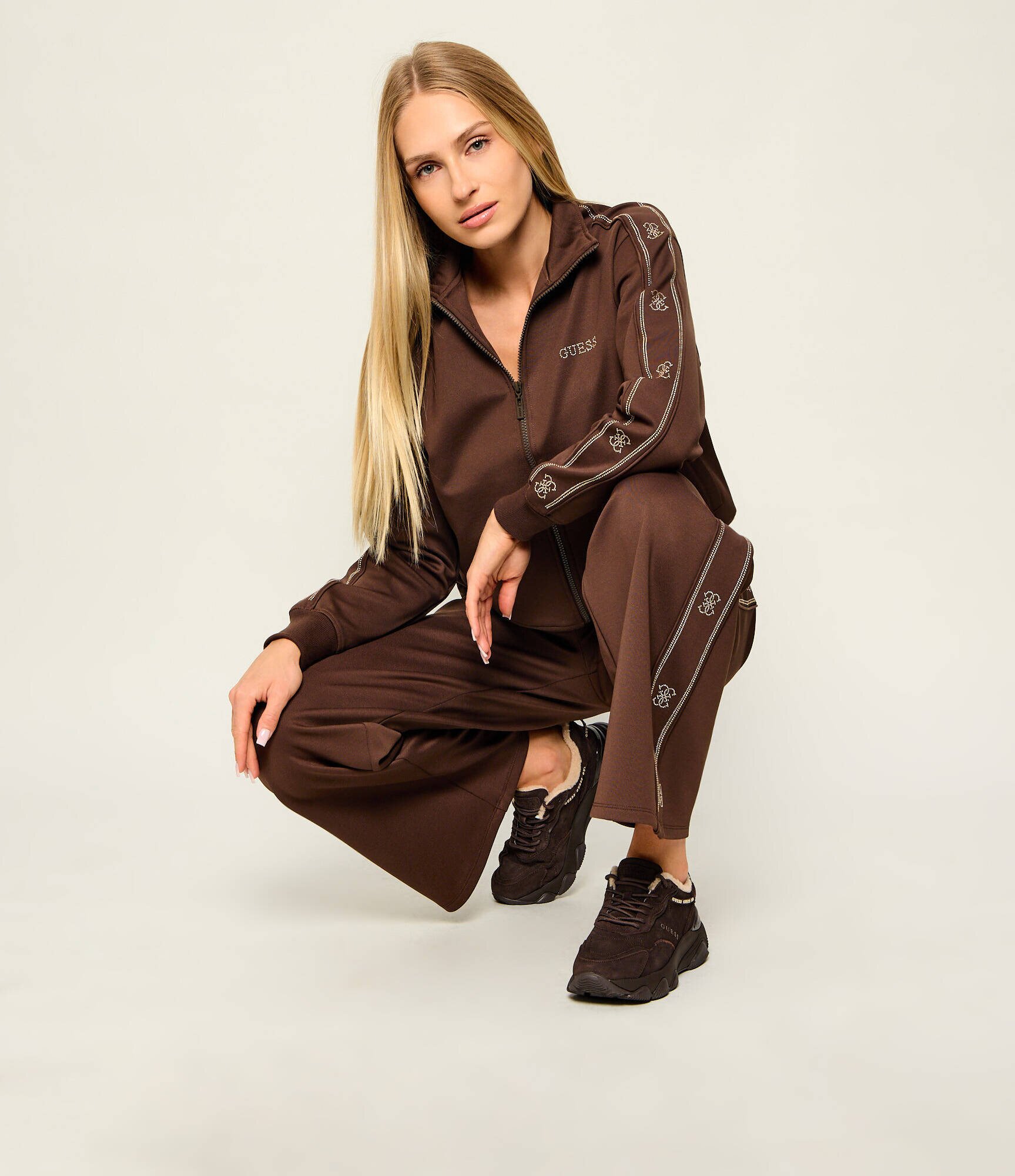 GUESS Căptușite sneakers Micola3 | shearling | piele întoarsă
