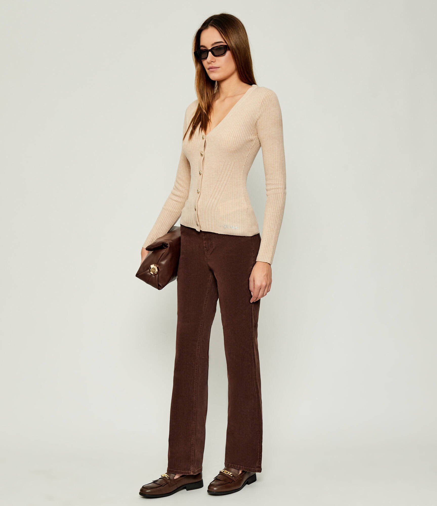 GUESS Cardigan JULIA | Slim Fit | cu adaos de mătase și cașmir