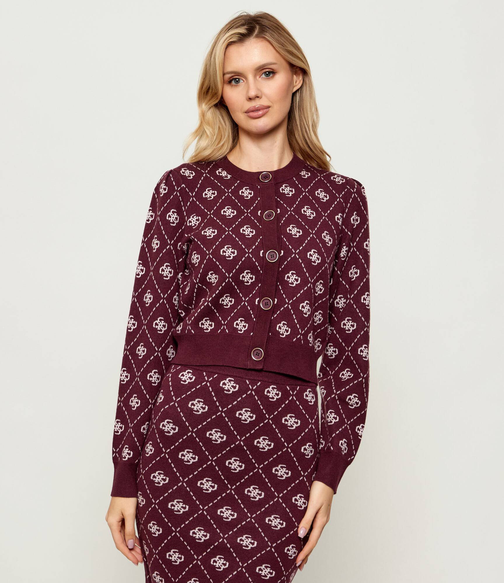 GUESS Cardigan SARAH | regular fit cu adaos de lână