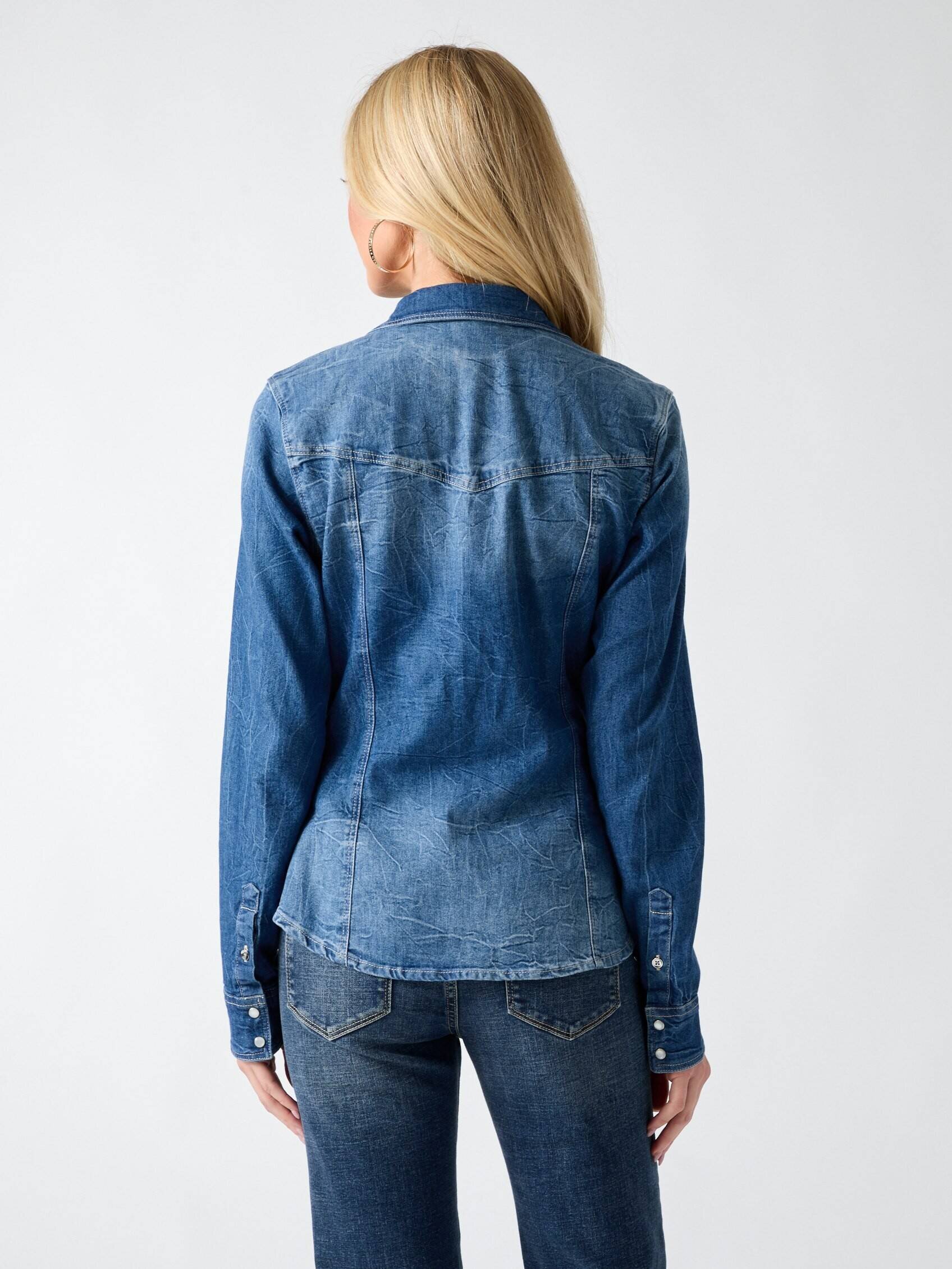 GUESS De blugi cămașă Velvet | Slim Fit
