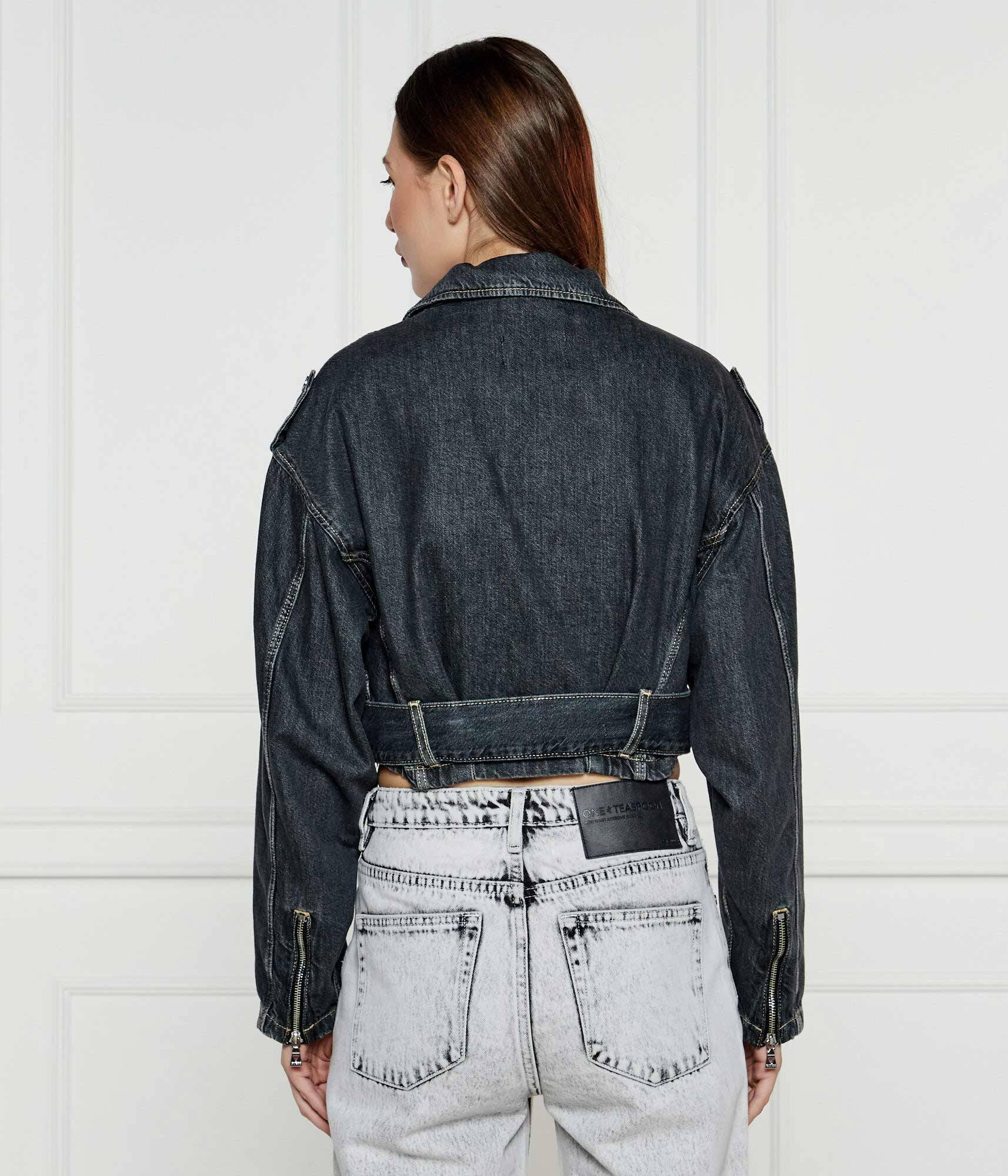 GUESS De blugi geacă de piele SANDY | Cropped Fit