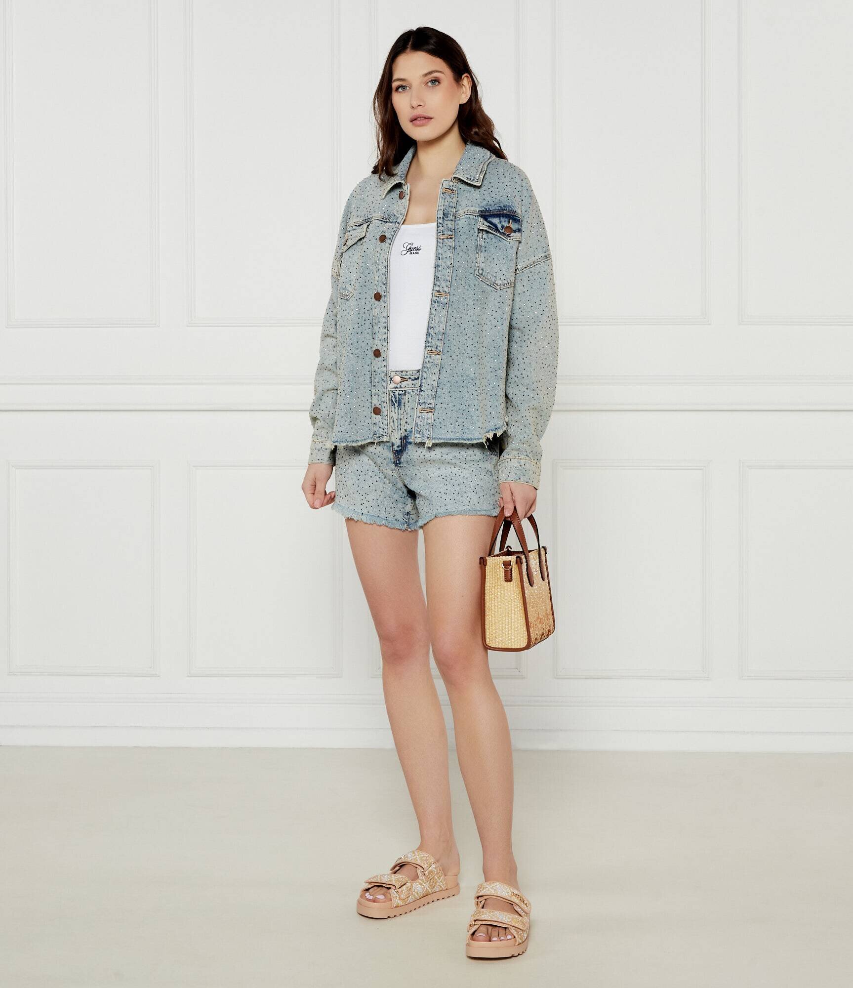 GUESS De blugi pantaloni scurți | Relaxed fit
