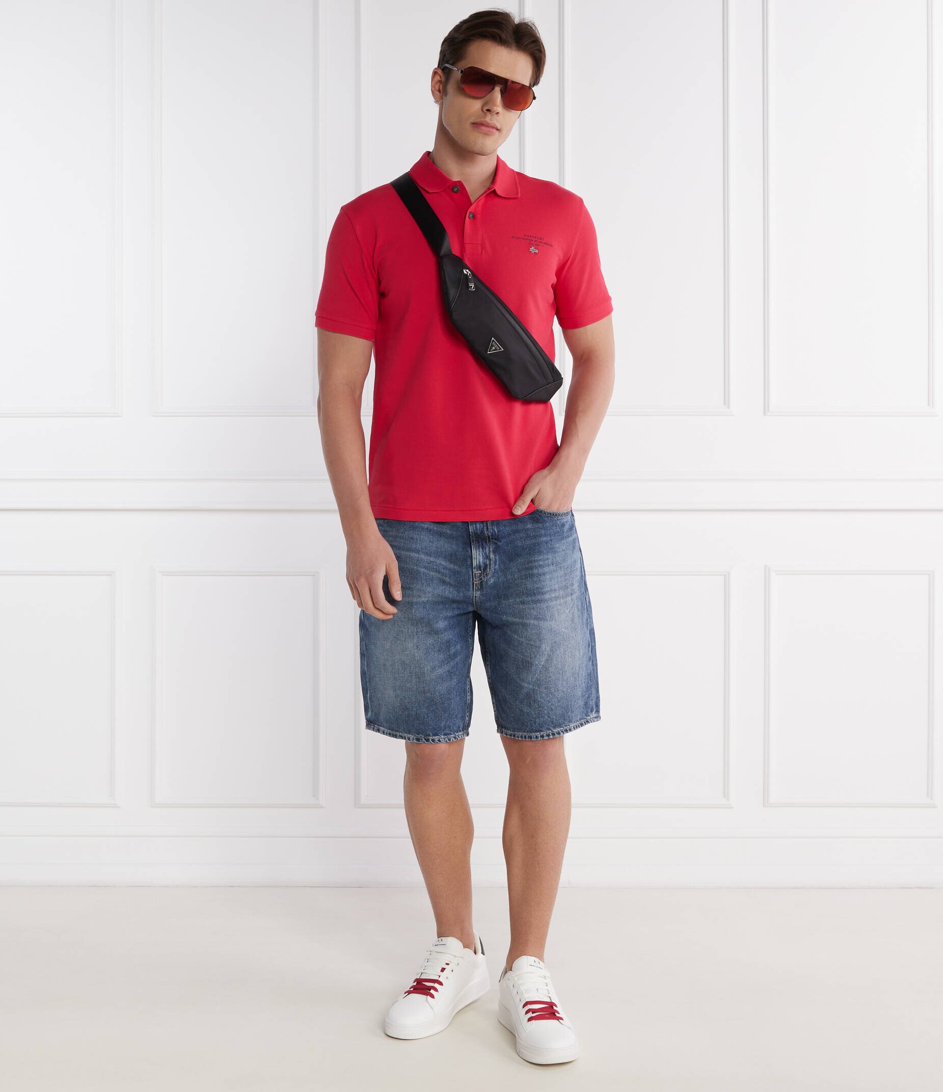 GUESS De blugi pantaloni scurți RODEO | Regular Fit | cu adaos de in