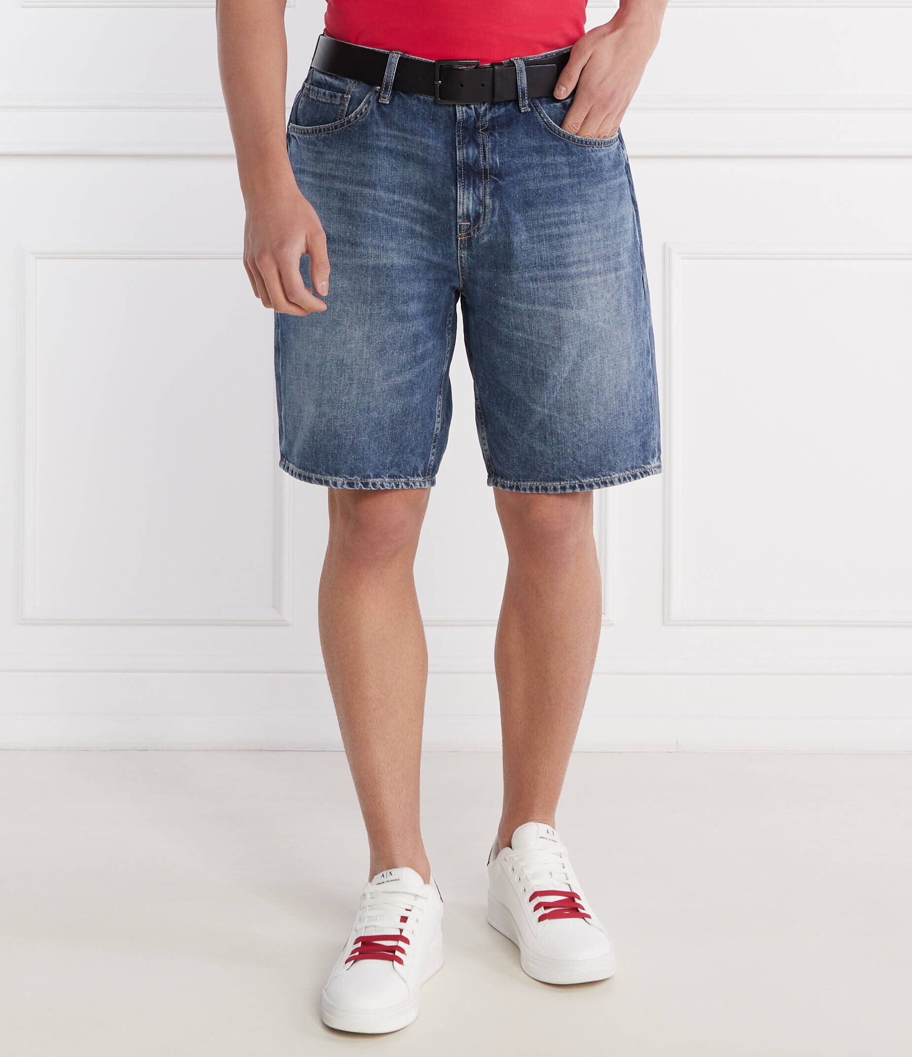 GUESS De blugi pantaloni scurți RODEO | Regular Fit | cu adaos de in