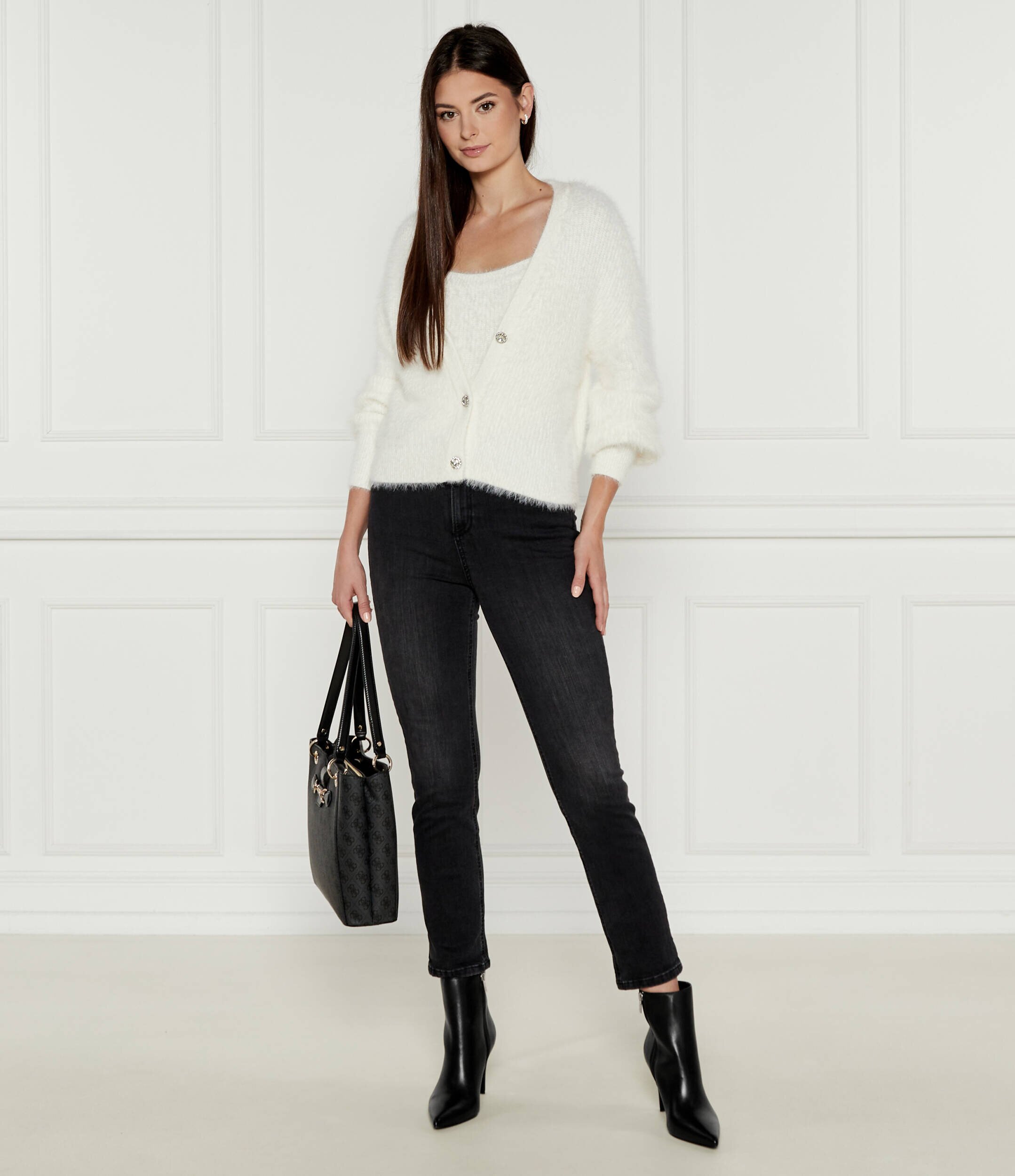 GUESS De piele botine cu toc subțire Slinks