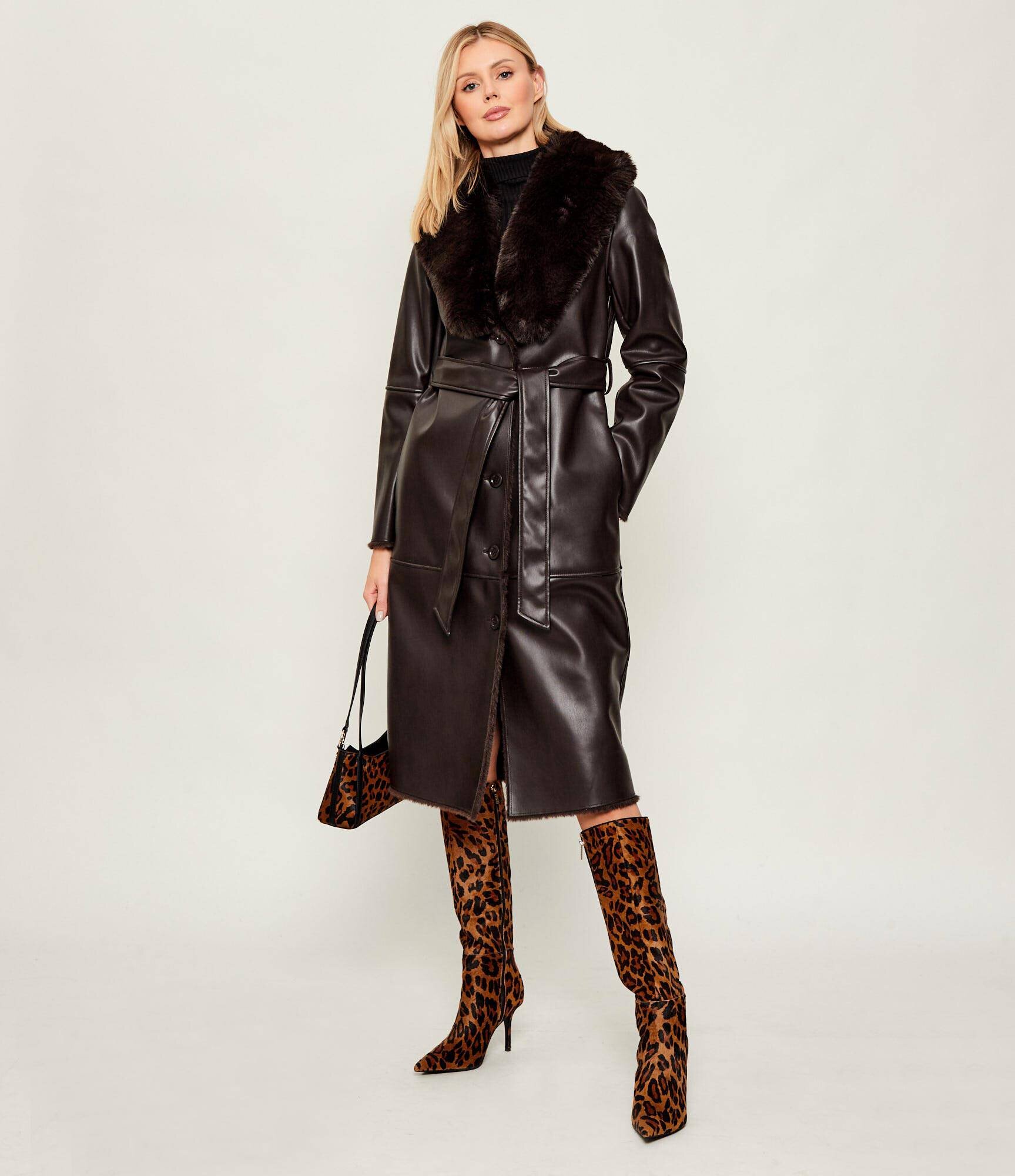 GUESS De piele cizme cu toc subțire GRESSAY
