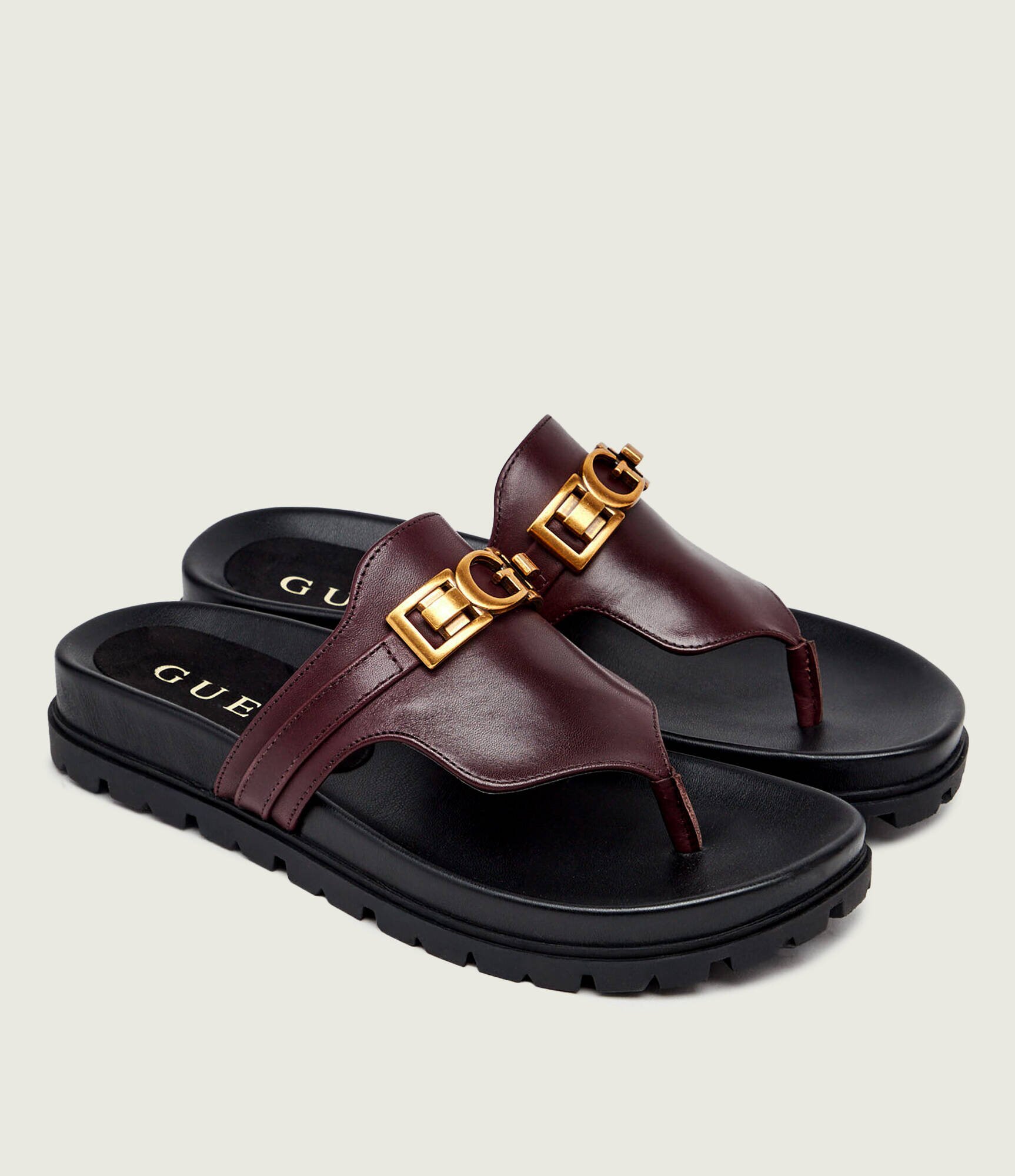 GUESS De piele flip flops FARRON