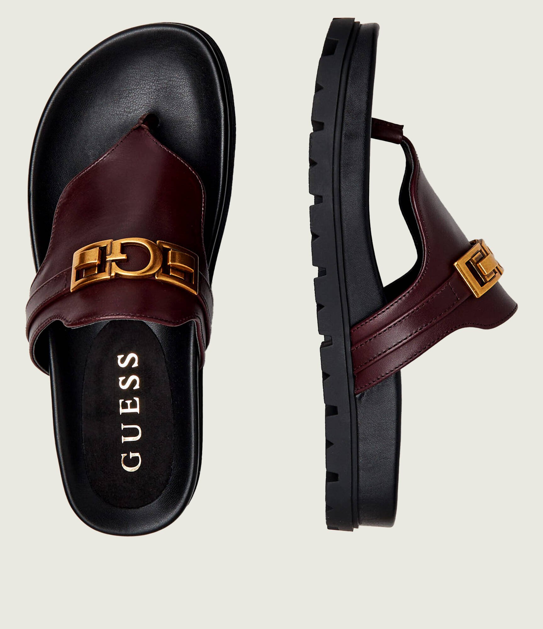 GUESS De piele flip flops FARRON