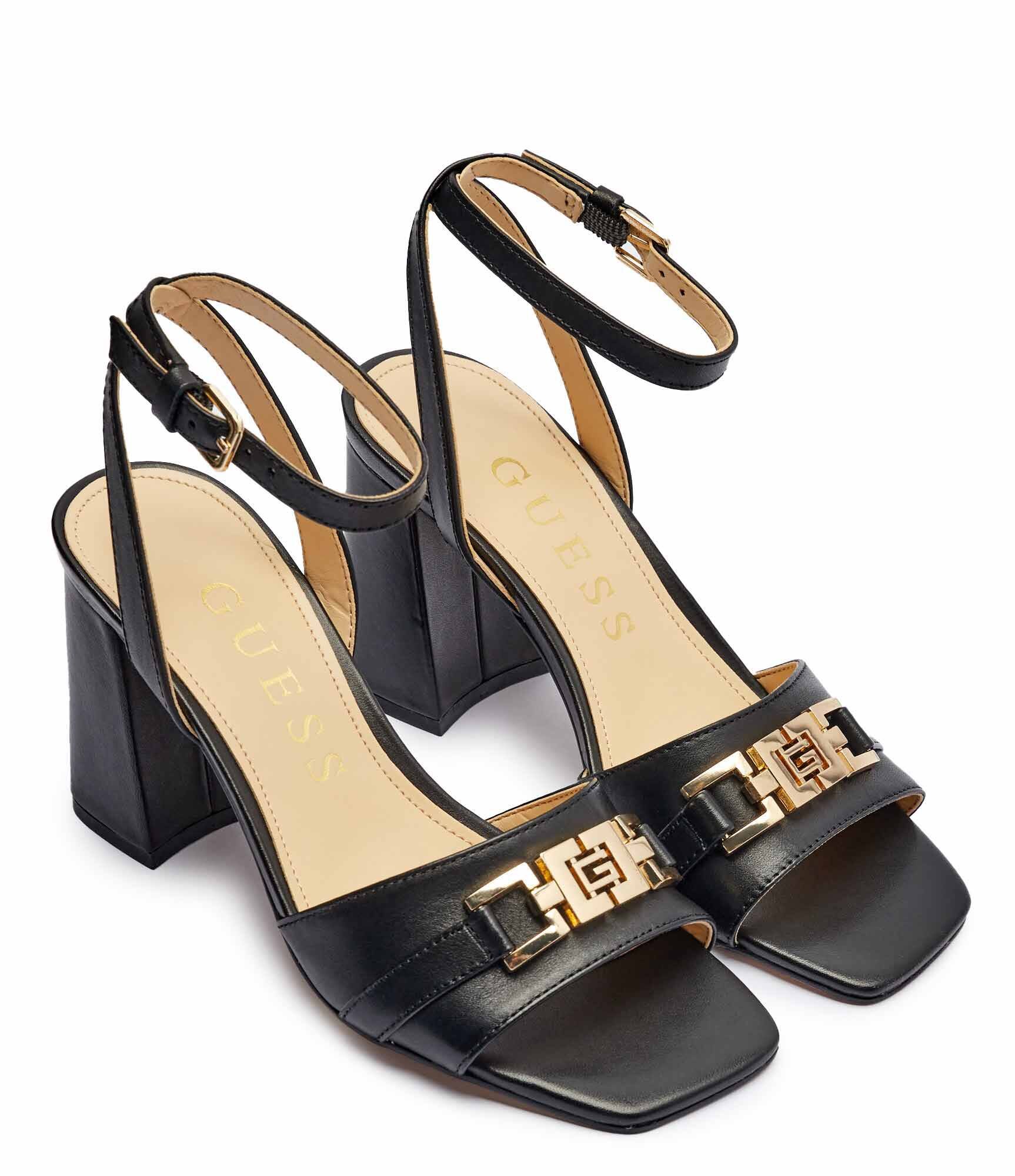 GUESS De piele sandale cu toc gros Grato