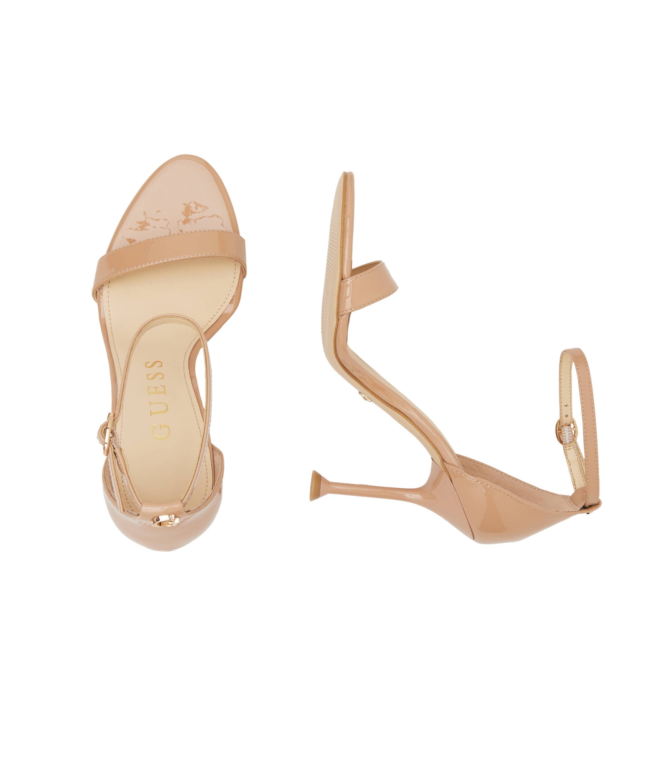 GUESS De piele sandale cu toc subțire Nany