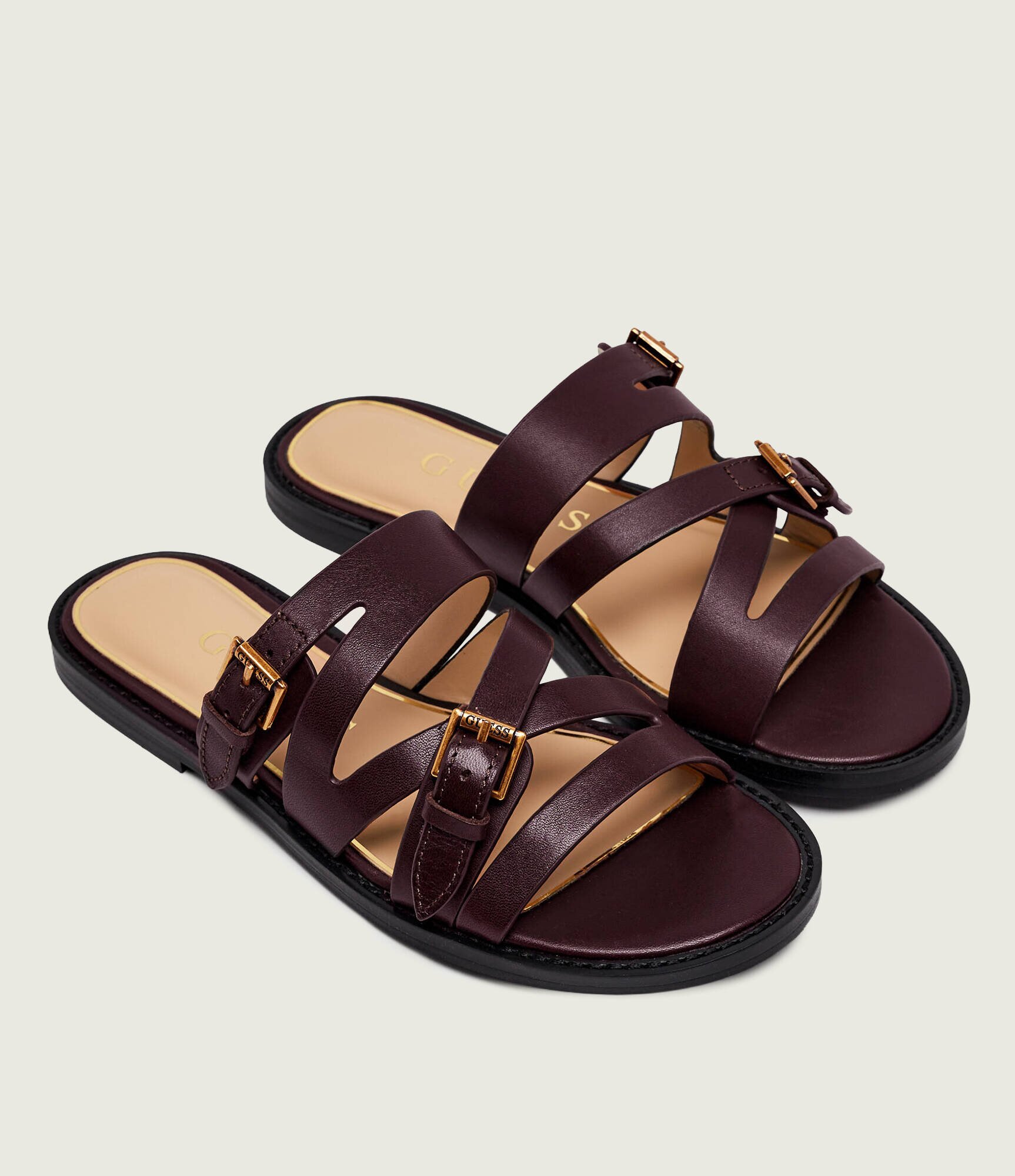 GUESS De piele șlapi Grayden